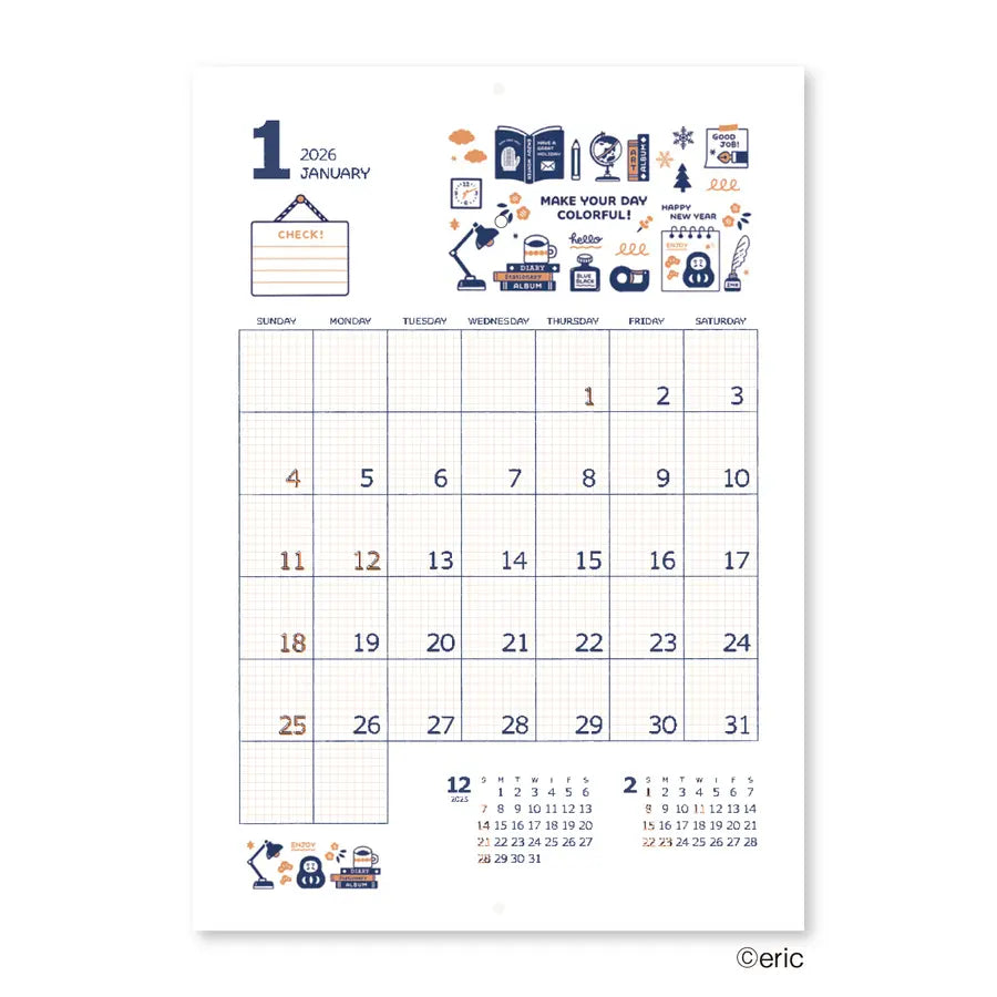 Shinnippon x eric 2026 Monthly Calendar