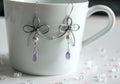 Clover Earrings Harbor Grey / Purple Drop
