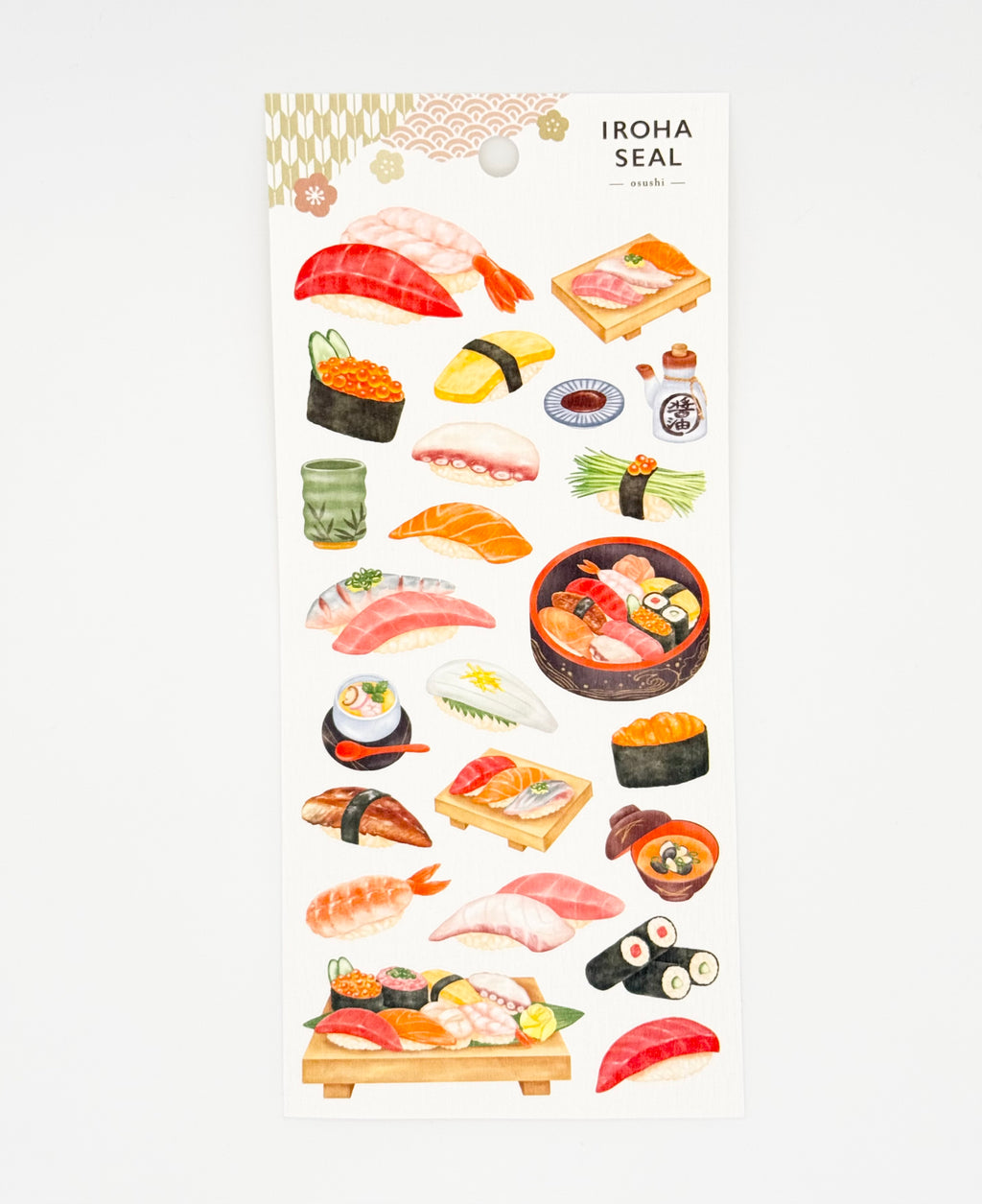 Mind Wave Iroha Seal Sticker Sheet - Sushi
