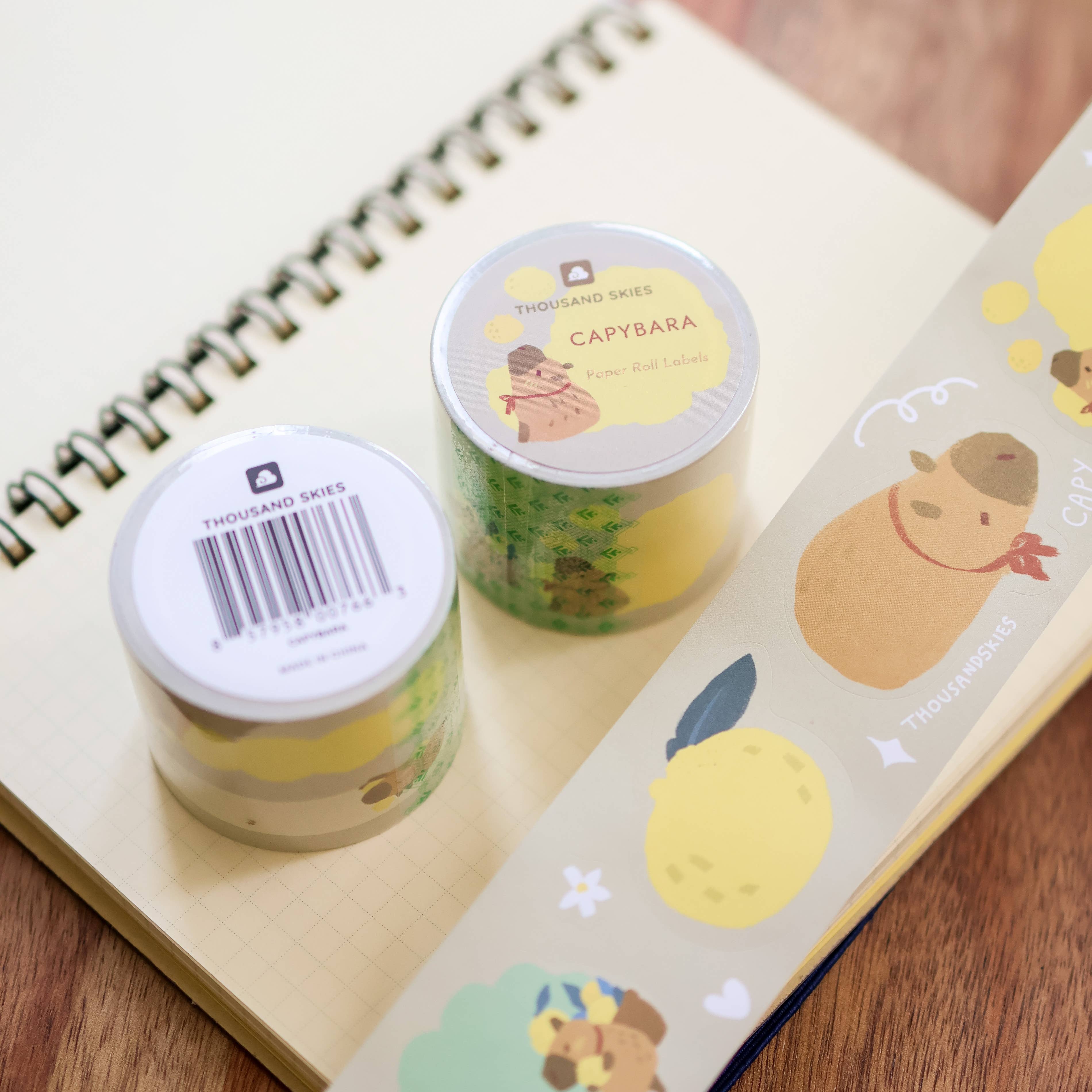 Paper Roll Labels (Kiss Cut) - Capybara