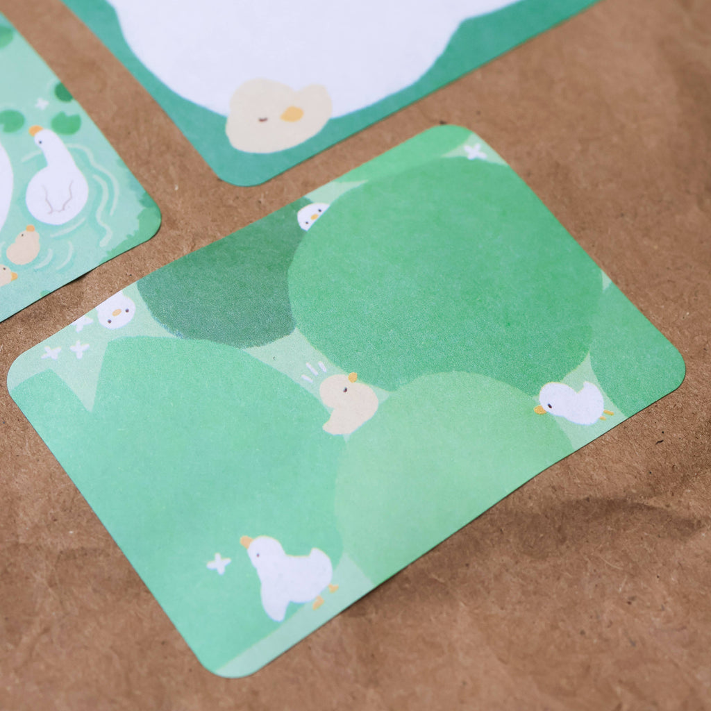 Paper Roll Labels - Ducks in Koi Pond