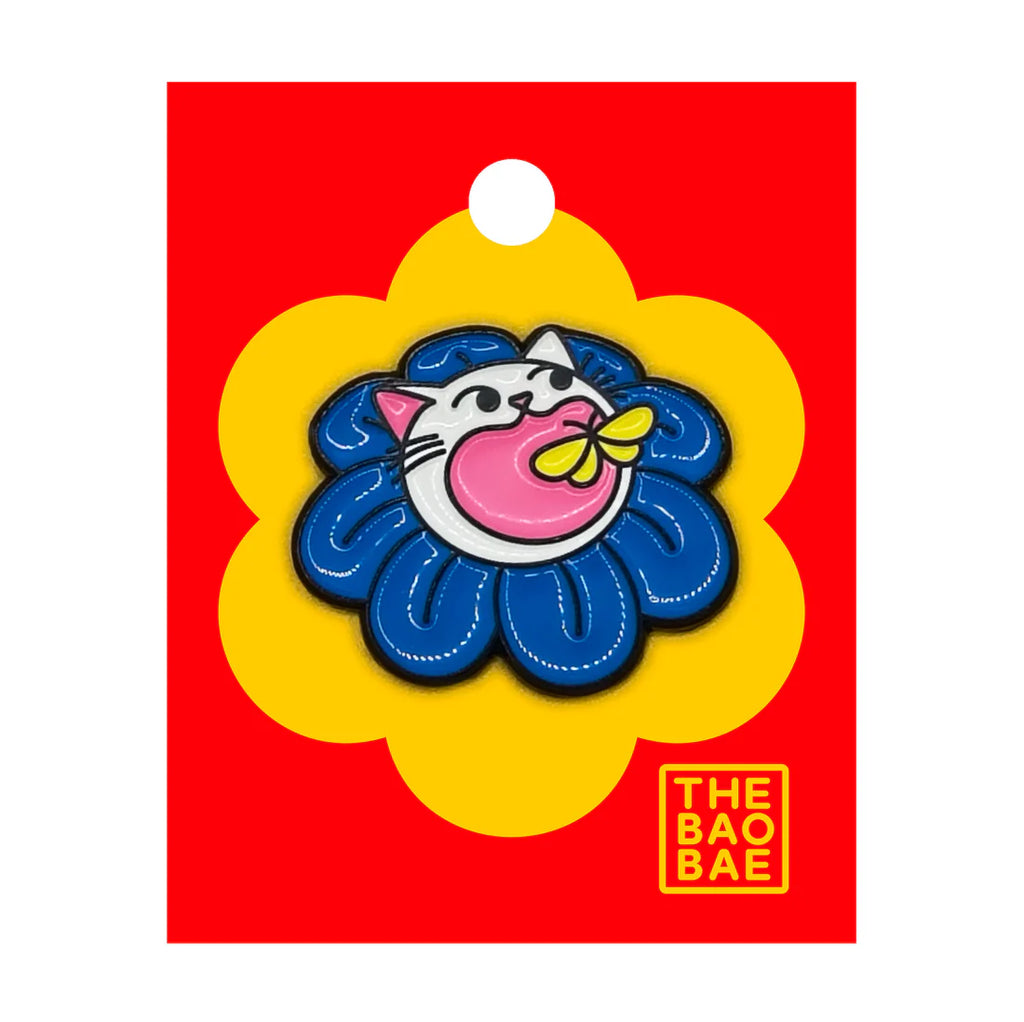 Flower Cat Enamel Pin