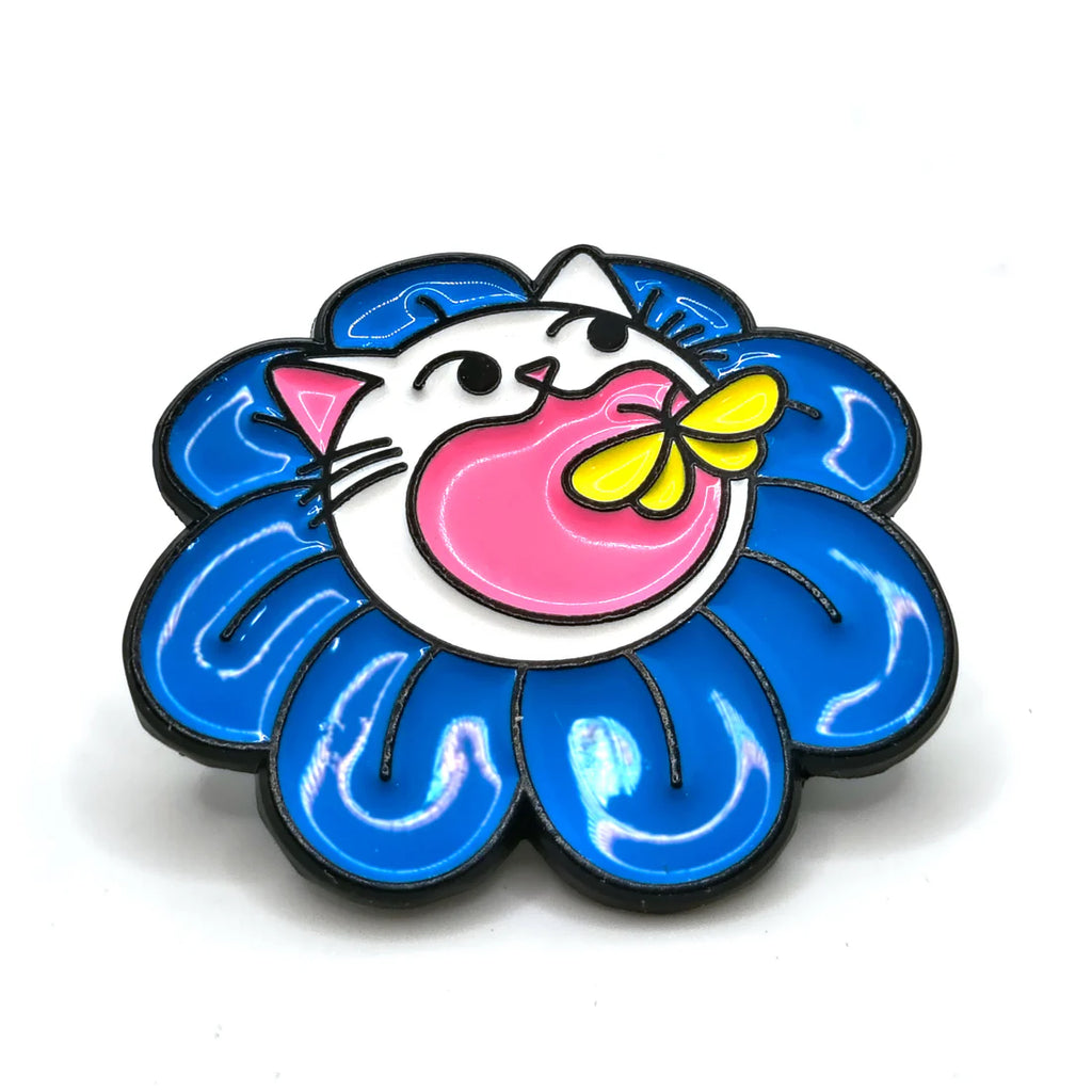 Flower Cat Enamel Pin