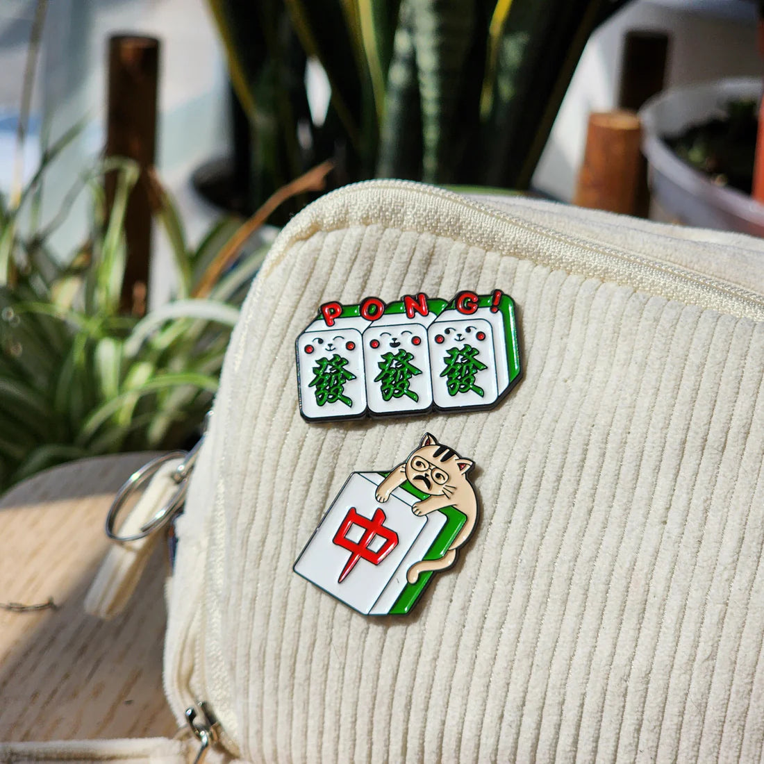 Mahjong Cat Enamel Pin