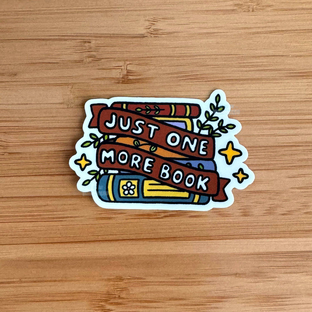 Just One More Book Matte Sticker