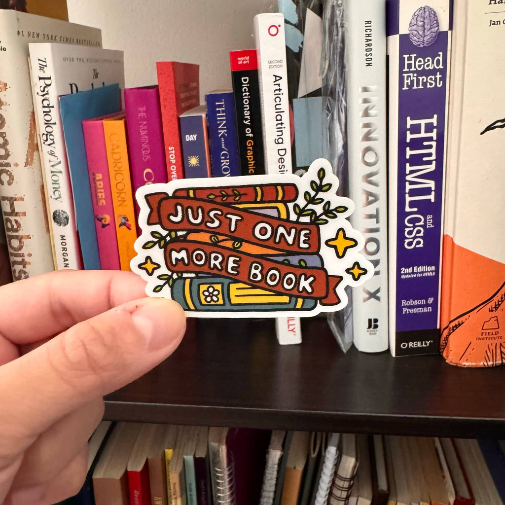 Just One More Book Matte Sticker