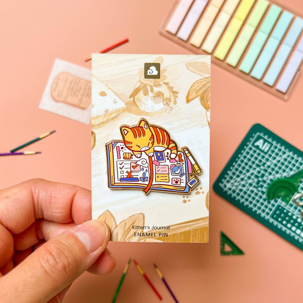 Enamel Pin - Kitten's Journal