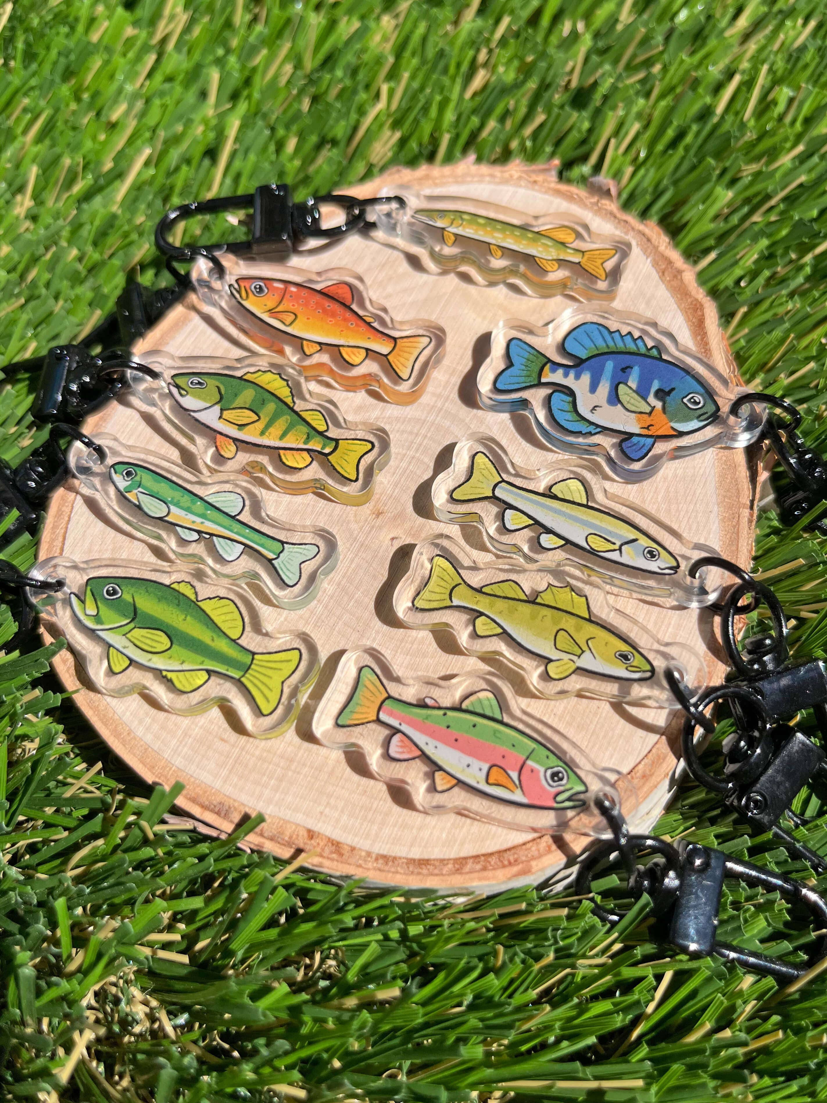 Mystery Gacha Fish Acrylic Keychain Charm