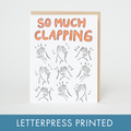 Clap Congrats Grad Letterpress Greeting Card by Egg Press