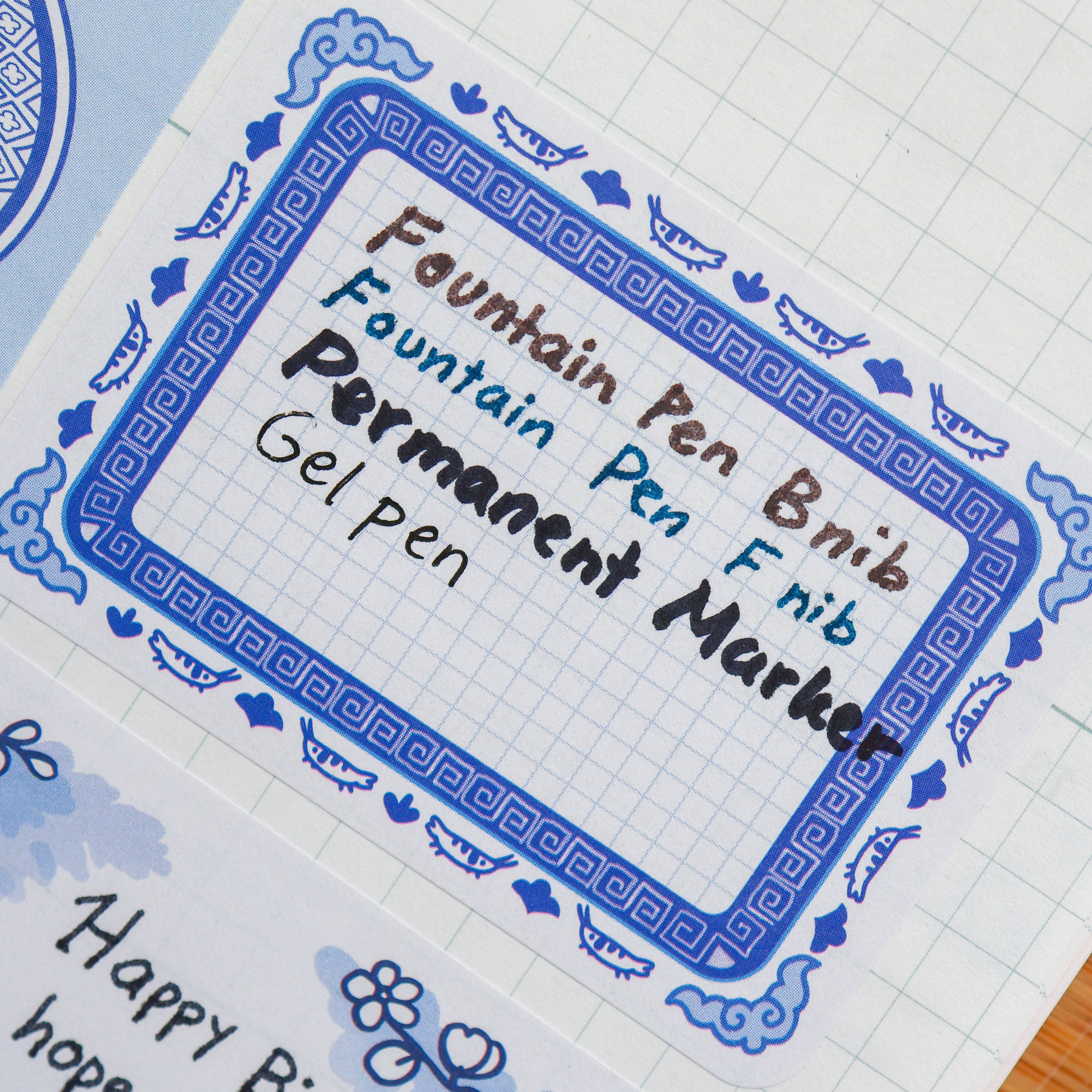Paper Roll Labels  - Chinese Porcelain