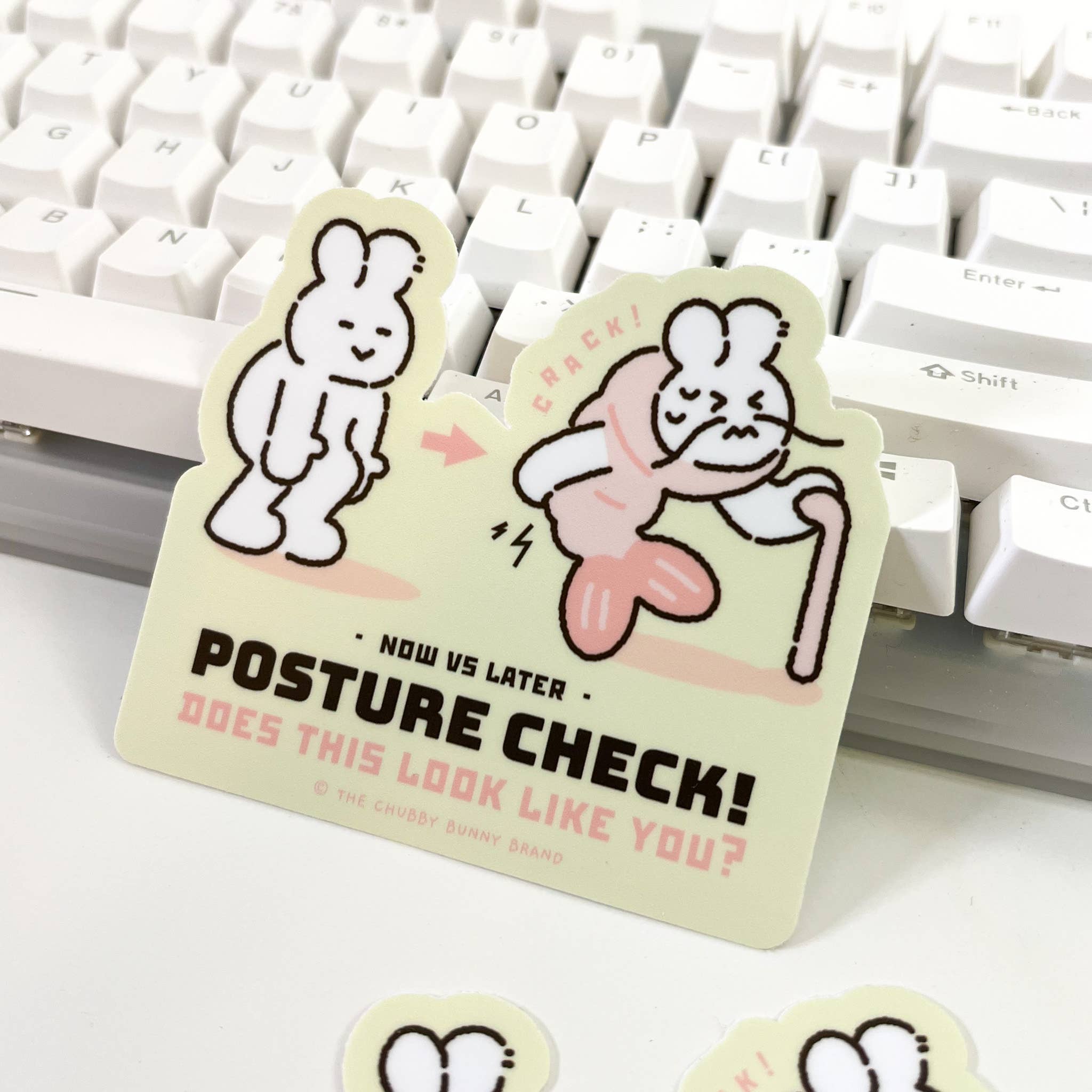 Posture Check Vinyl Sticker