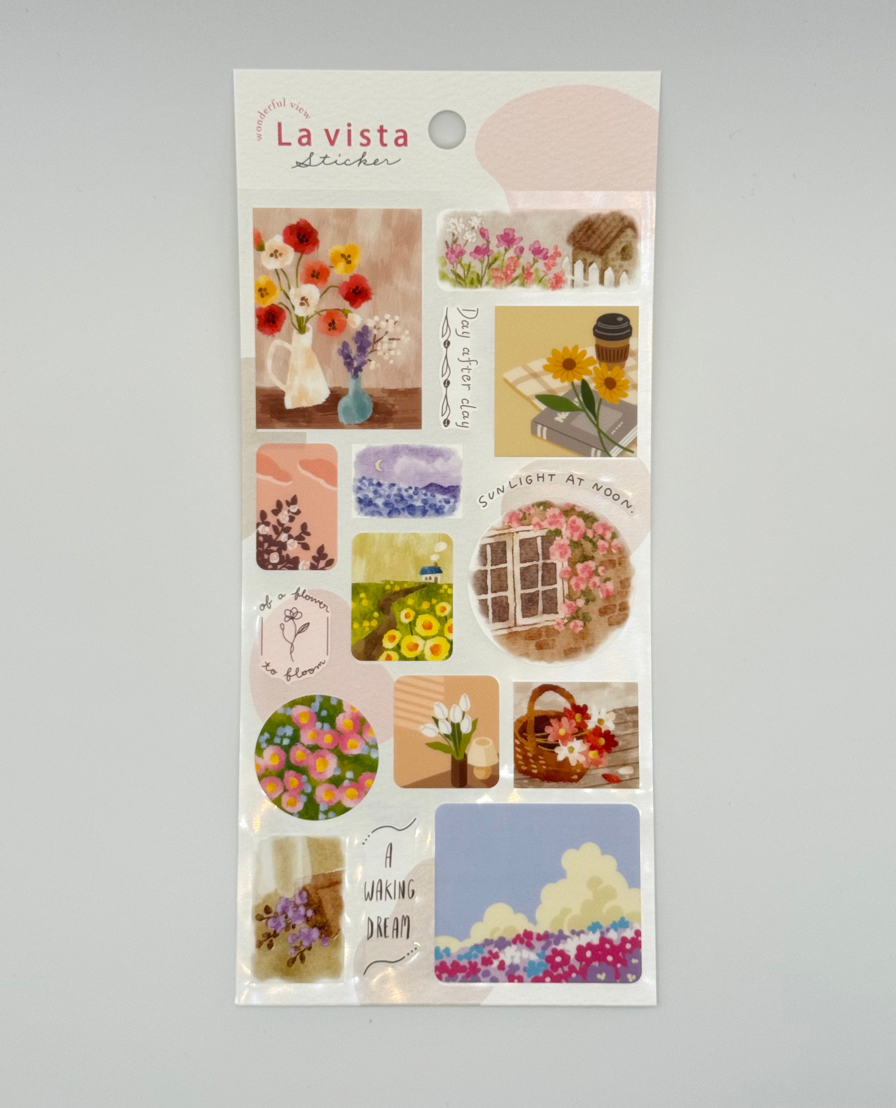 La Vista Sticker Sheet - Flowers