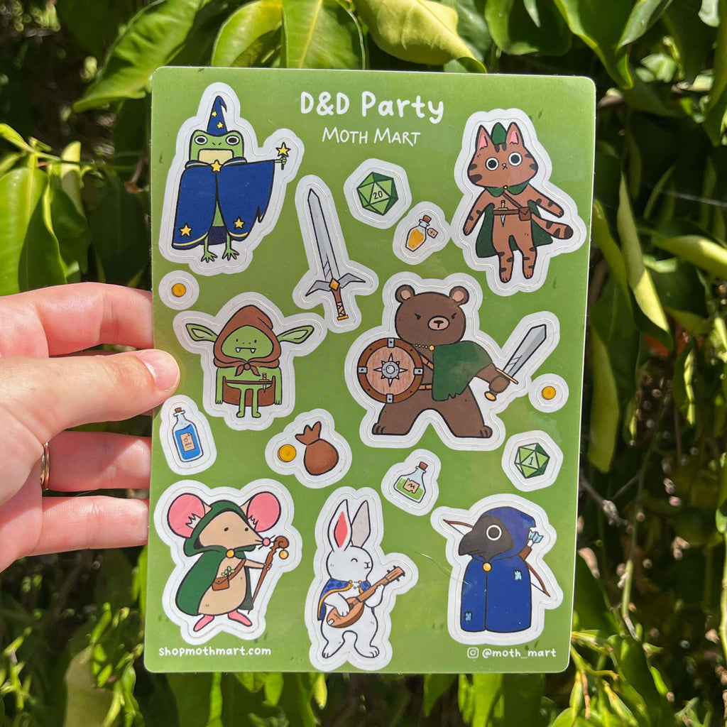 D&D Party Sticker Sheet