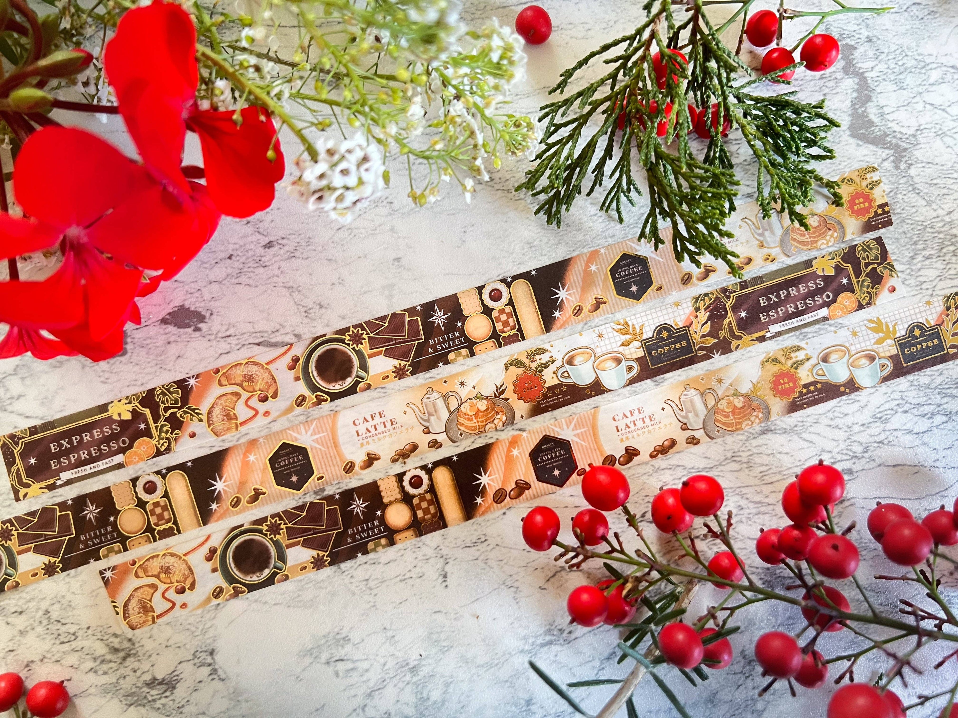 Gold Foil Coffee Washi Tape