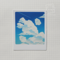 Carrot cloud polaroid | diecut sticker