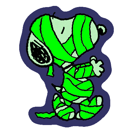 Glowing Mummy Snoopy - Die-Cut Sticker (Halloween)