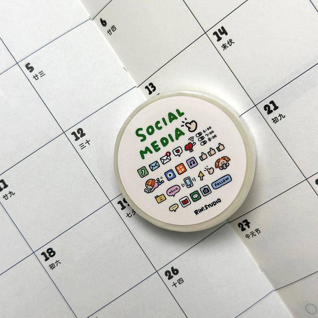 Social Media mini Washi Tape