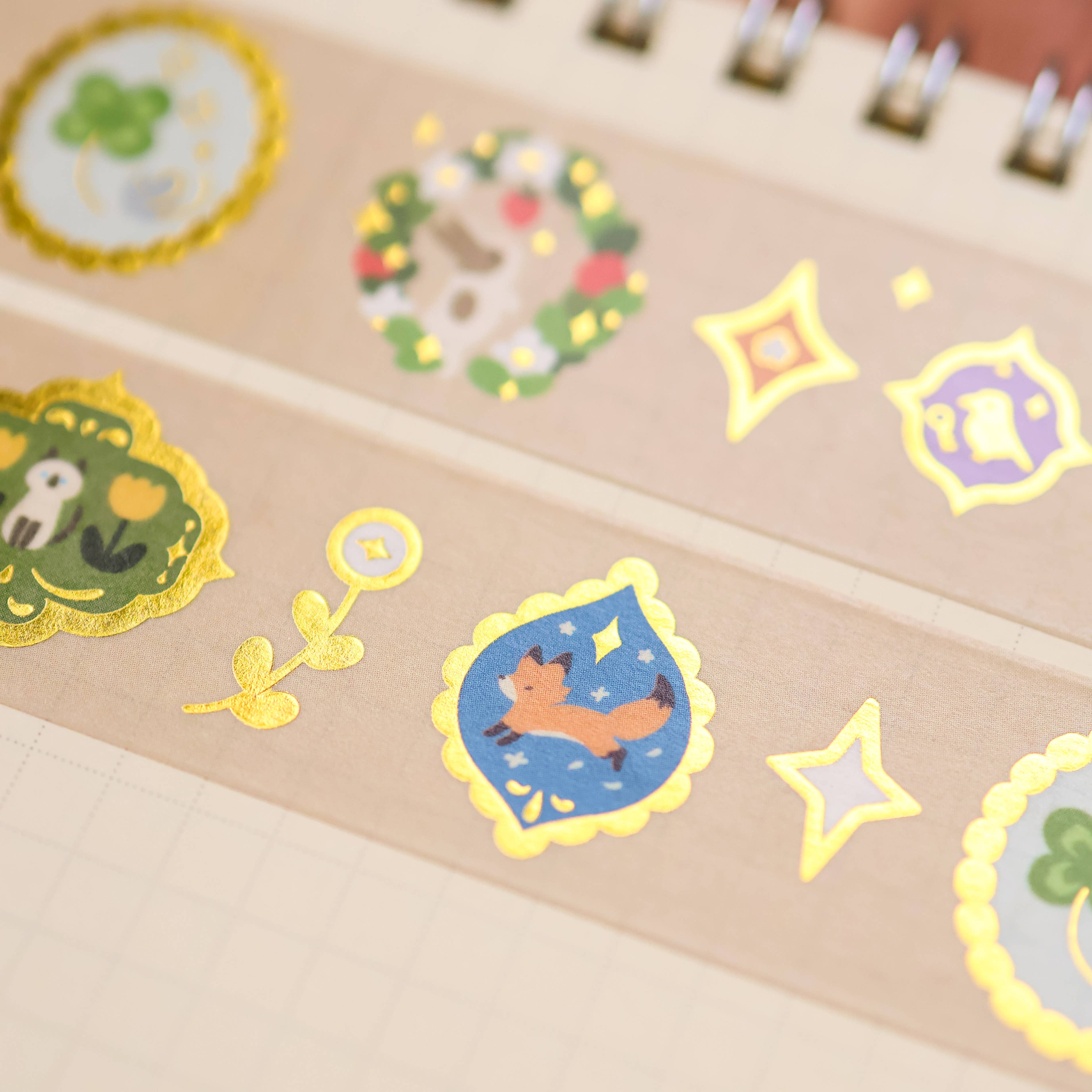 Animal in Frames Foil Washi Tape