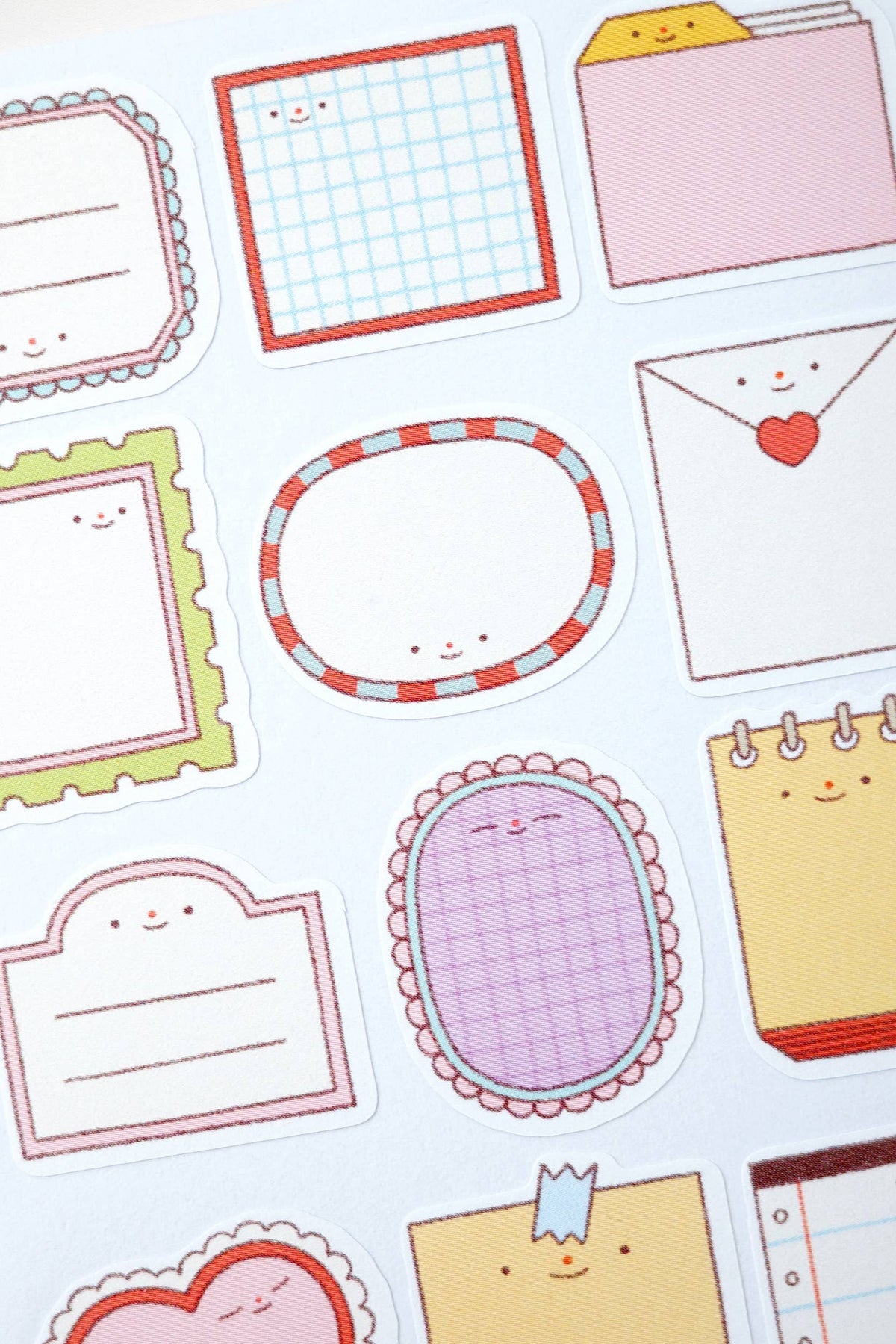 Notes • writable sticker sheet