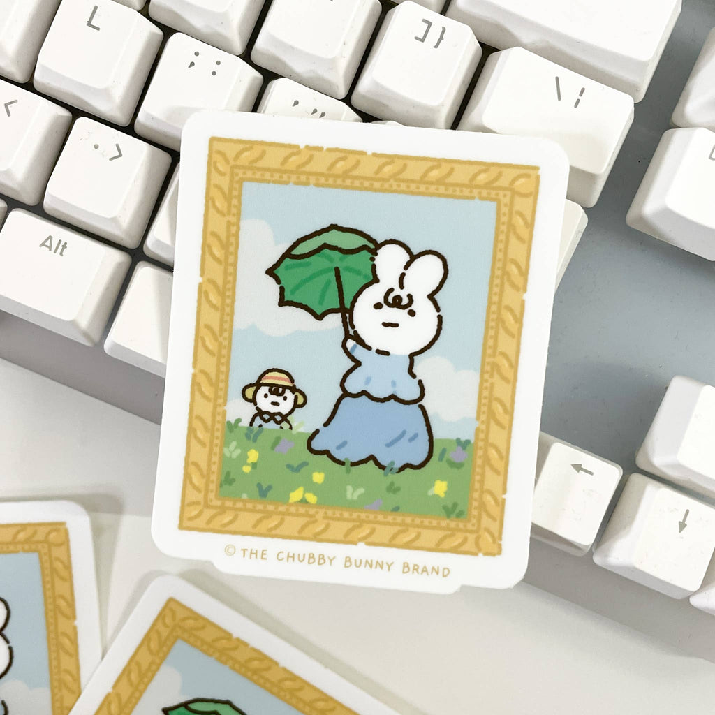 Woman with a Parasol Vinyl Sticker