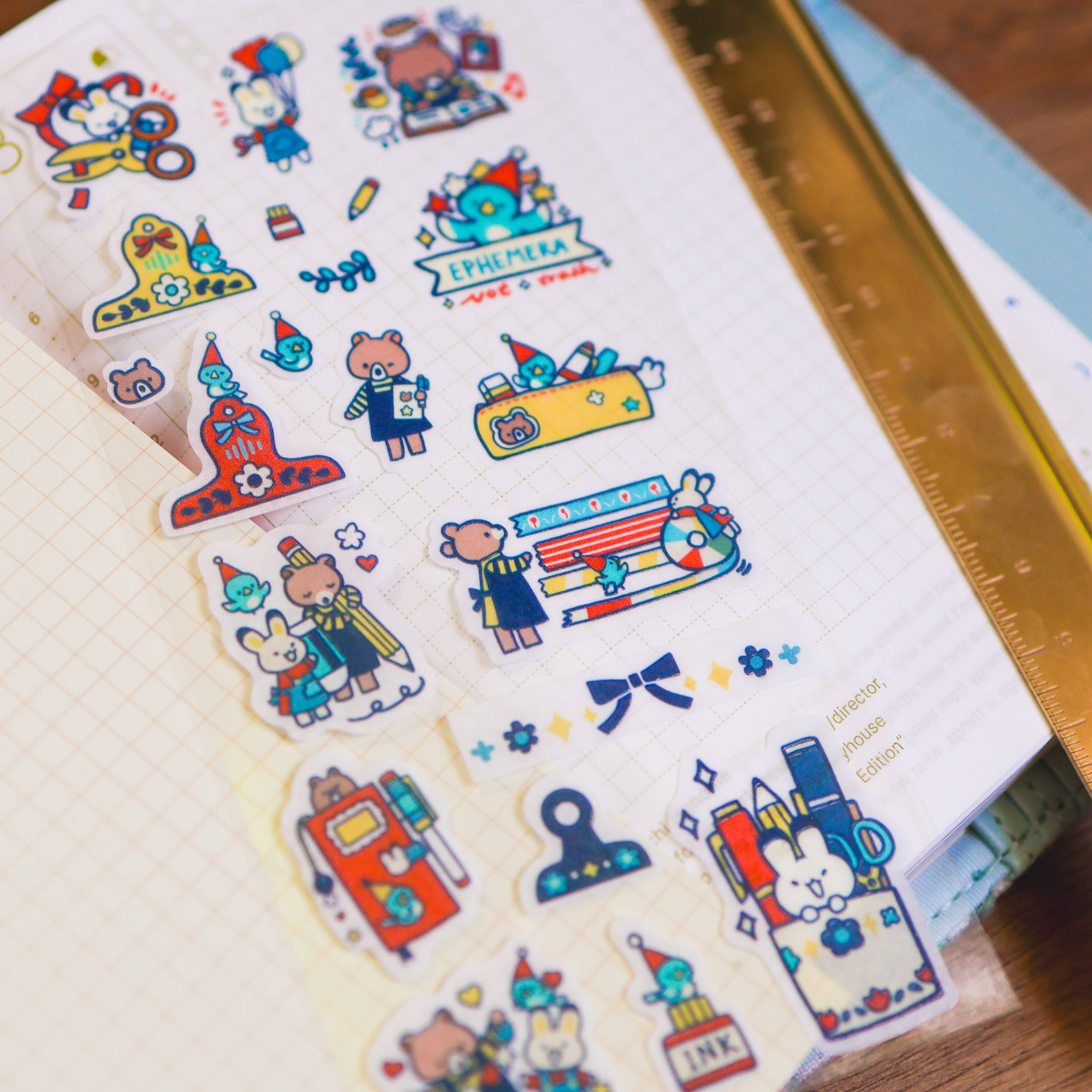 Journal and Craft Party Sticker Sheet