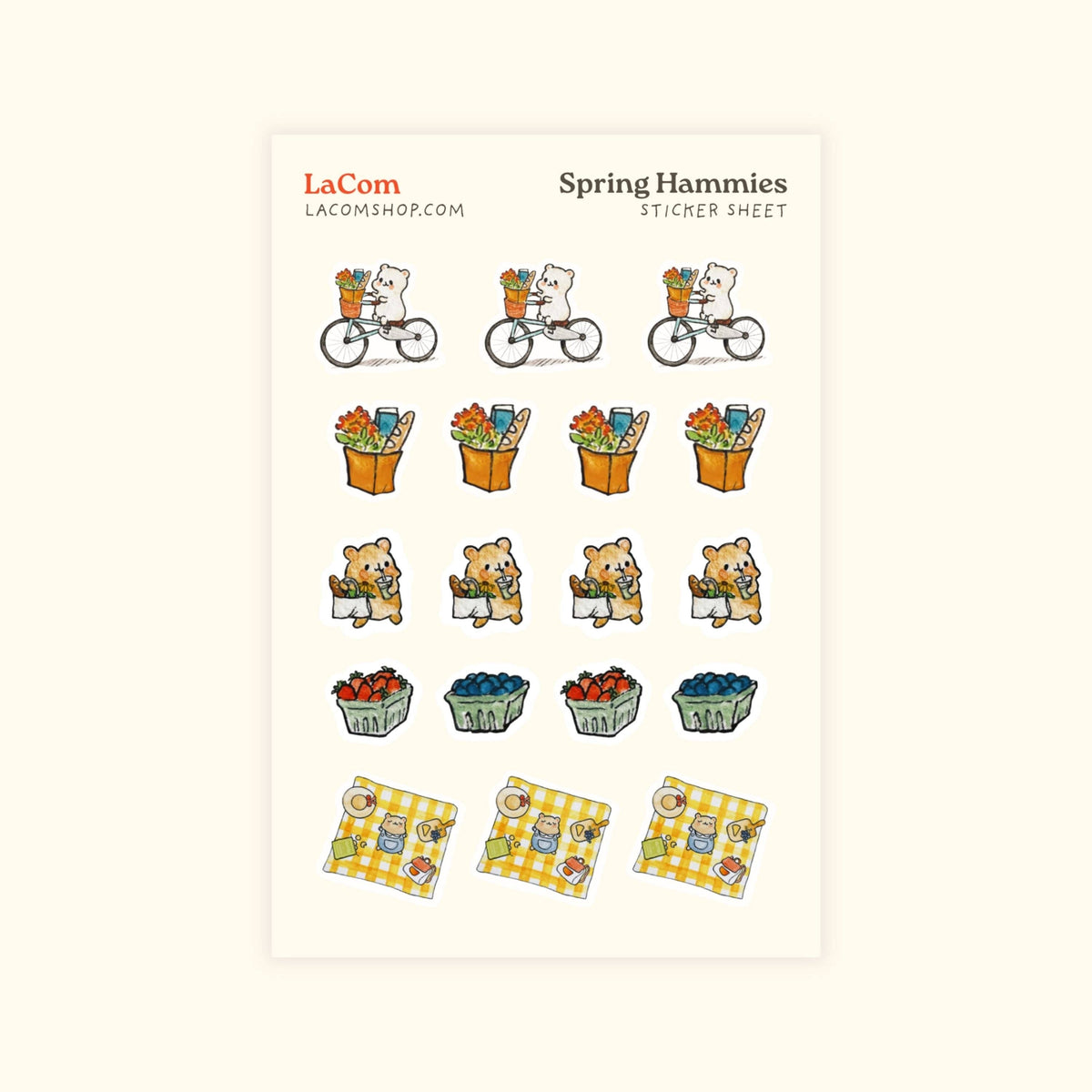 Spring Hammies Sticker Sheet