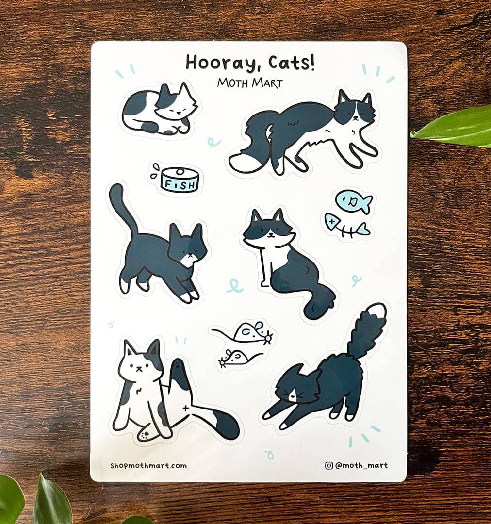 Hooray, Cats! Sticker Sheet