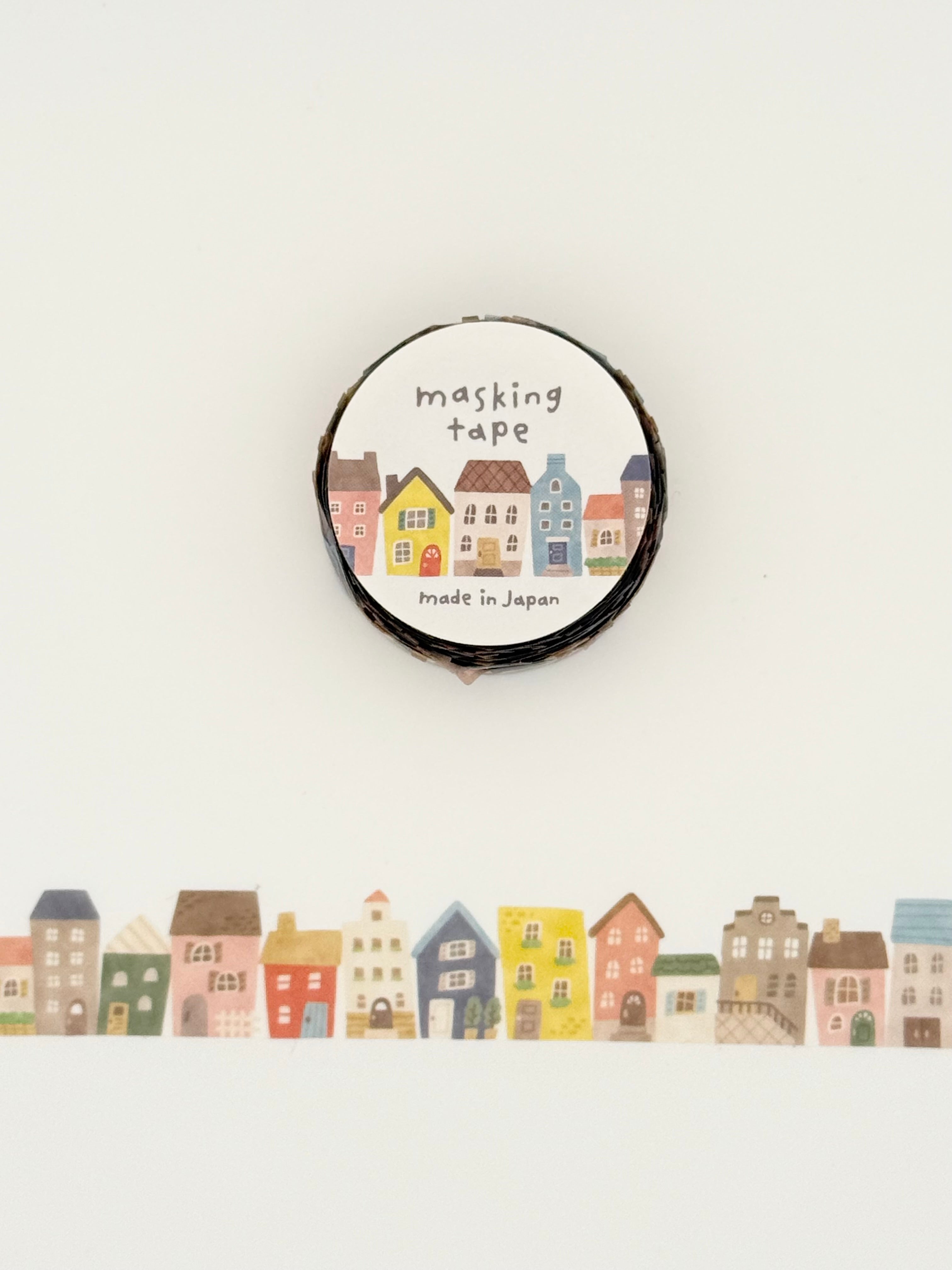 Mind Wave Die-cut Washi Masking Tape - Cute Houses