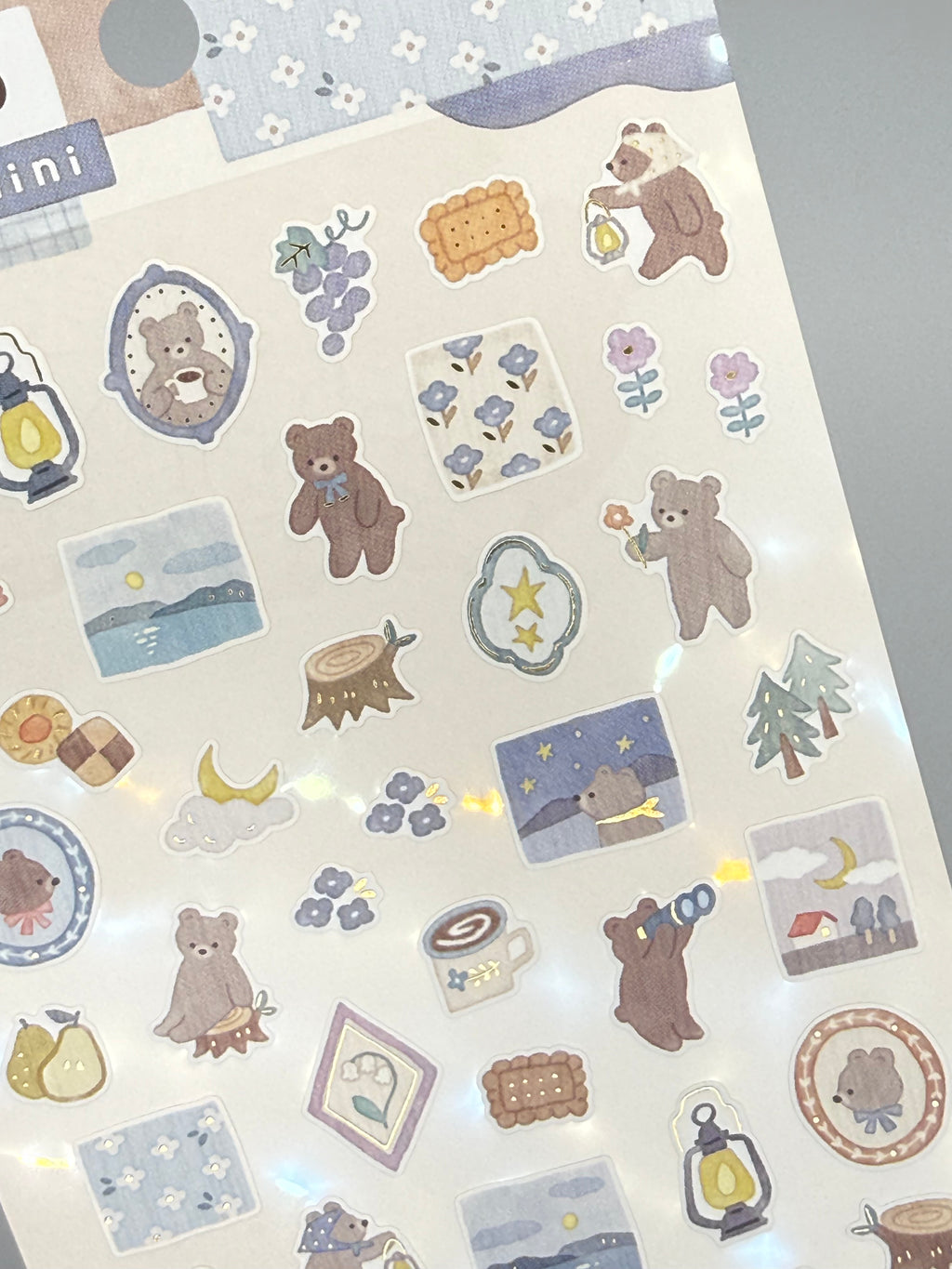 Lampo Mini Series Sticker Sheet - Bear & Starry Sky