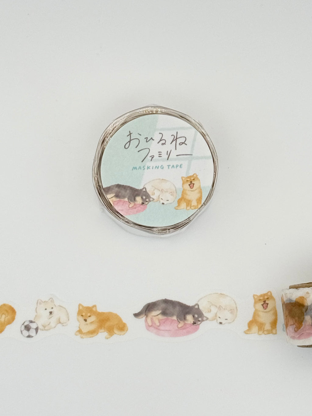Mind Wave Die-Cut Washi Masking Tape - Naptime Family - Shiba Inus