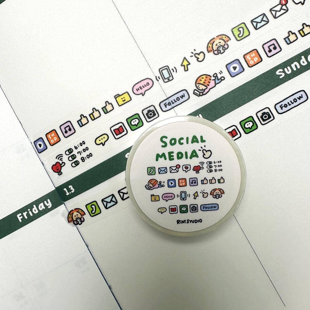 Social Media mini Washi Tape