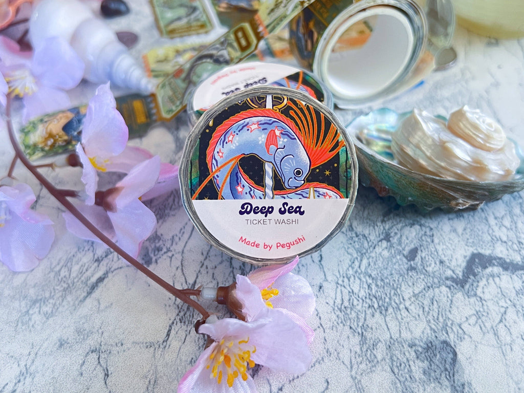 Gold Foil Deep Sea Ticket Washi Tape