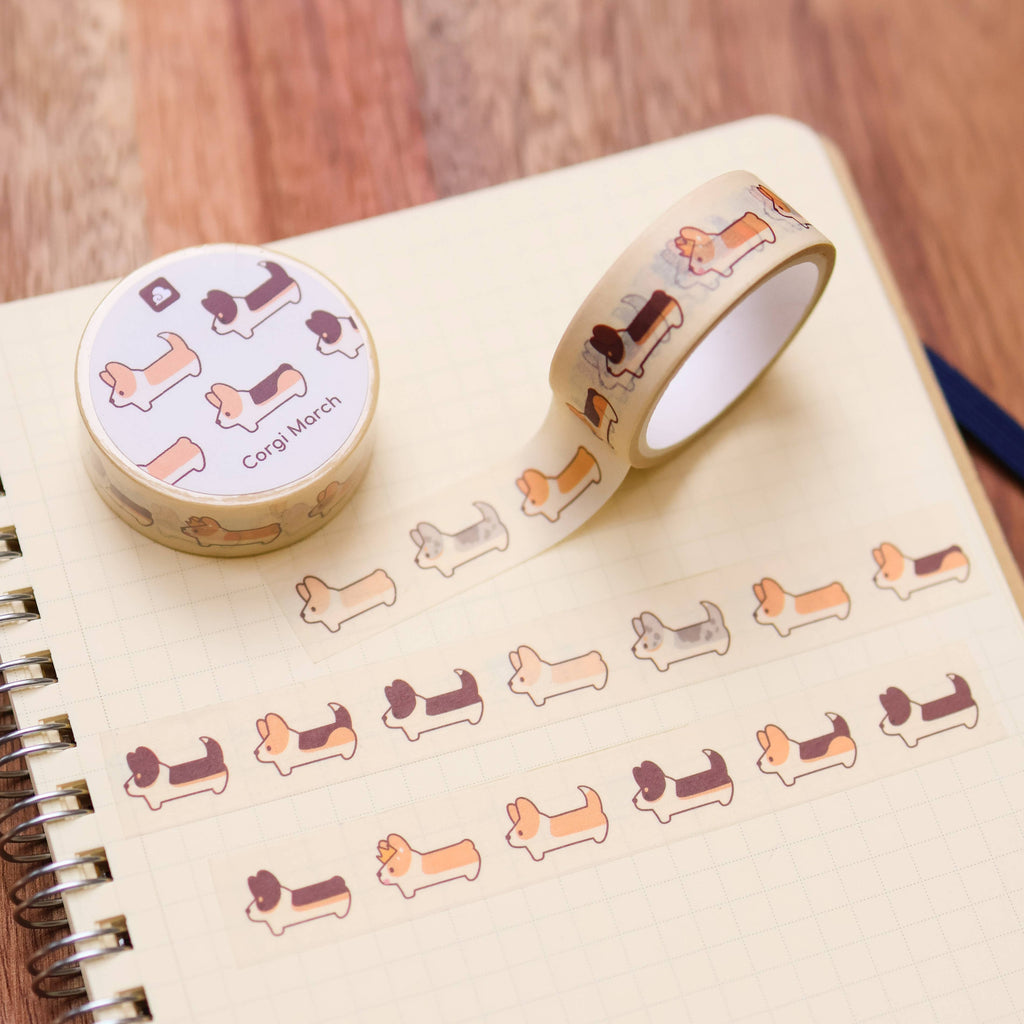Corgi March Washi Tape