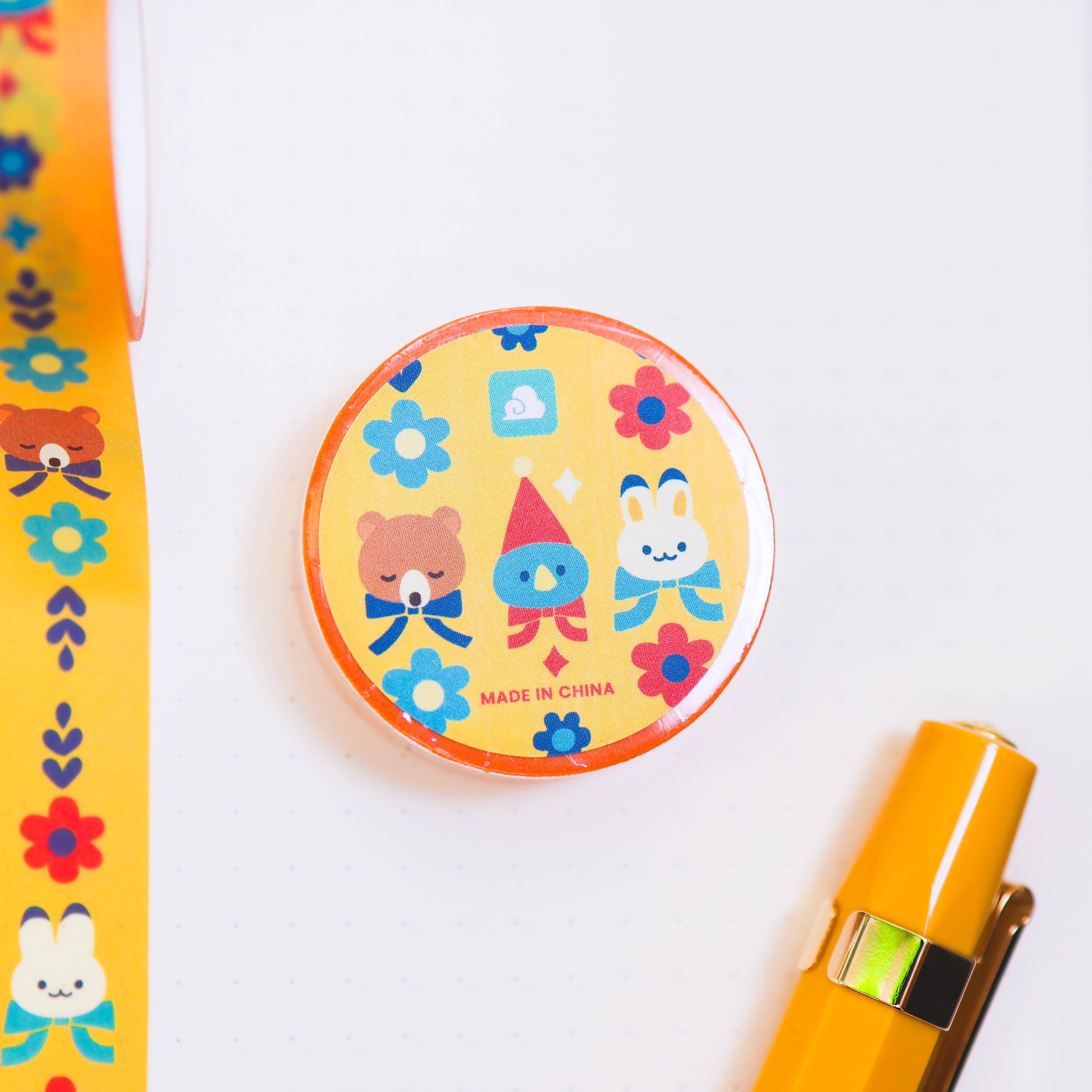 Bear, Rabbit, and Blue Bird Washi Tape