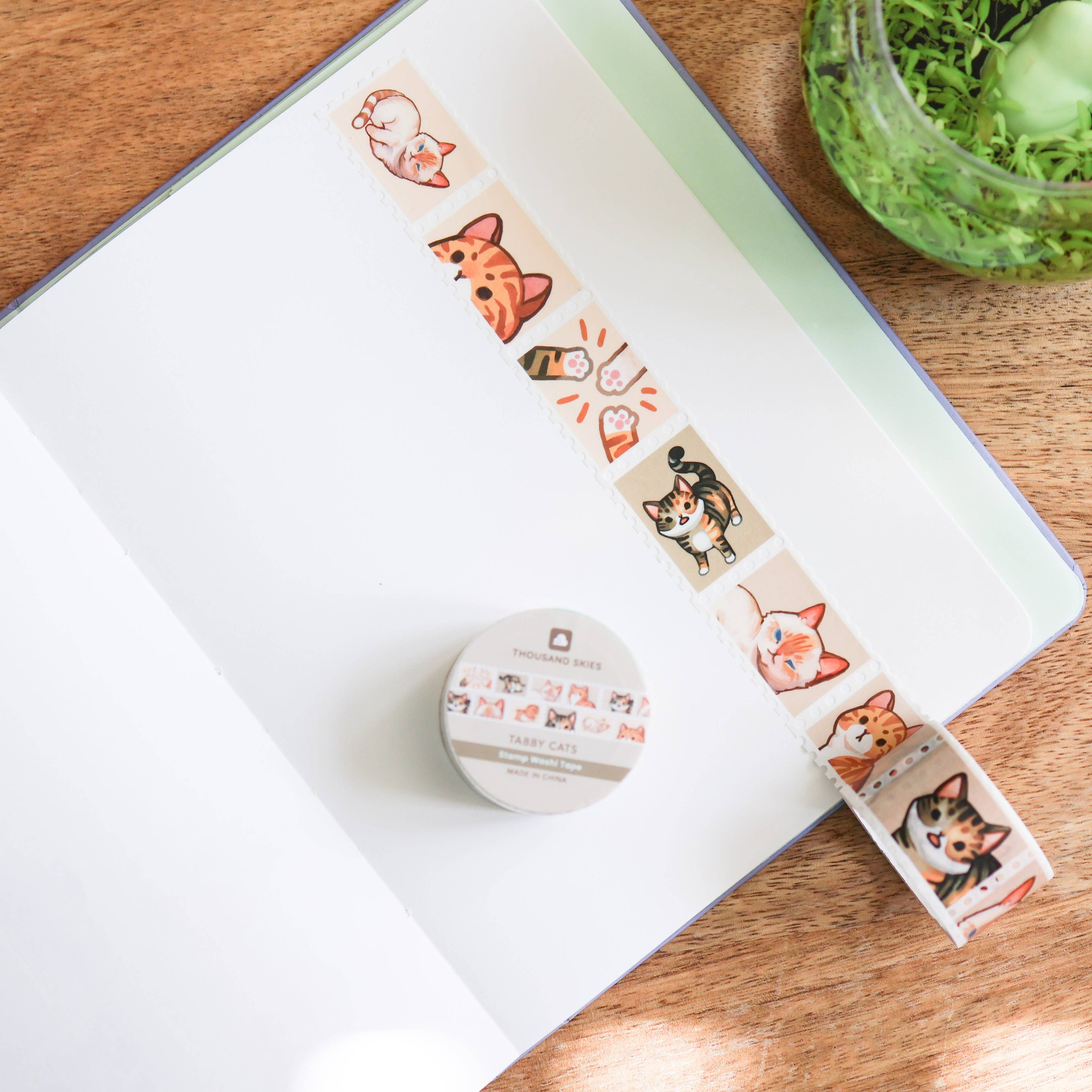 Stamp Washi Tape - Tabby Cats