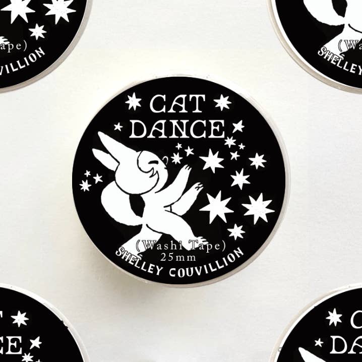Cat Dance and Star Washi Tape