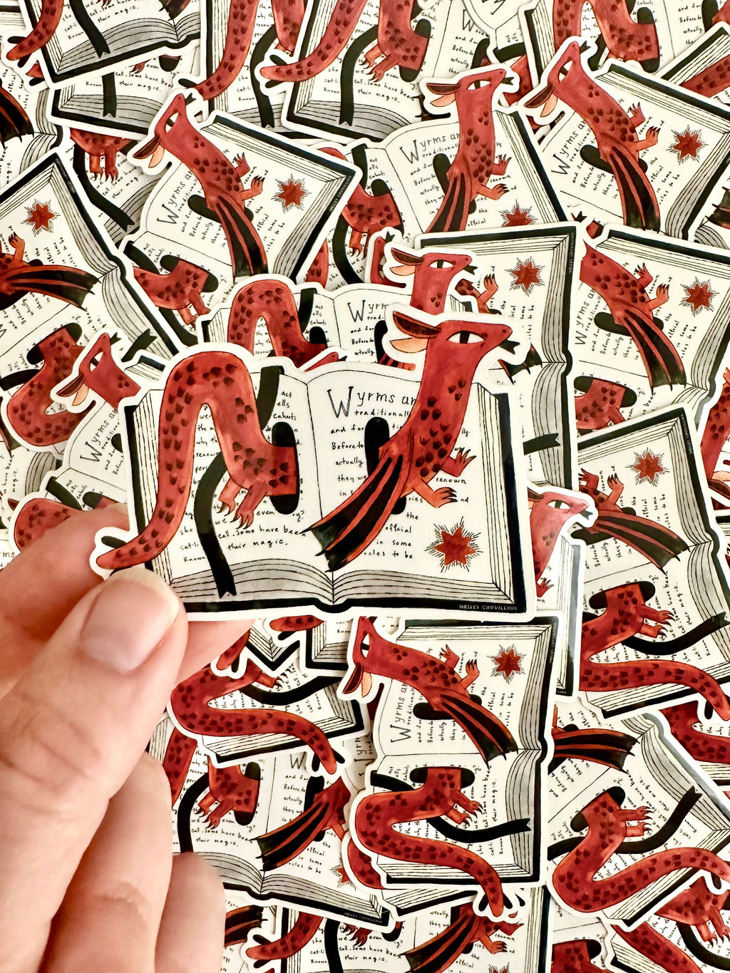 Book Wyrm Vinyl Sticker
