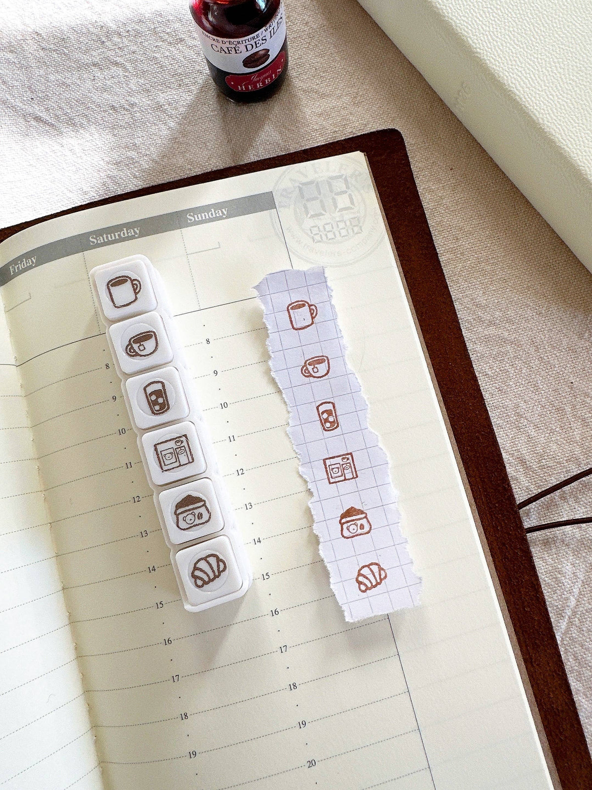 Caffeine Recharge Button Stamp