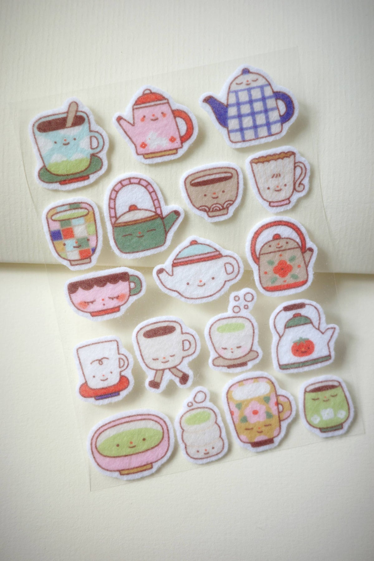 Warm sips • felt sticker sheet