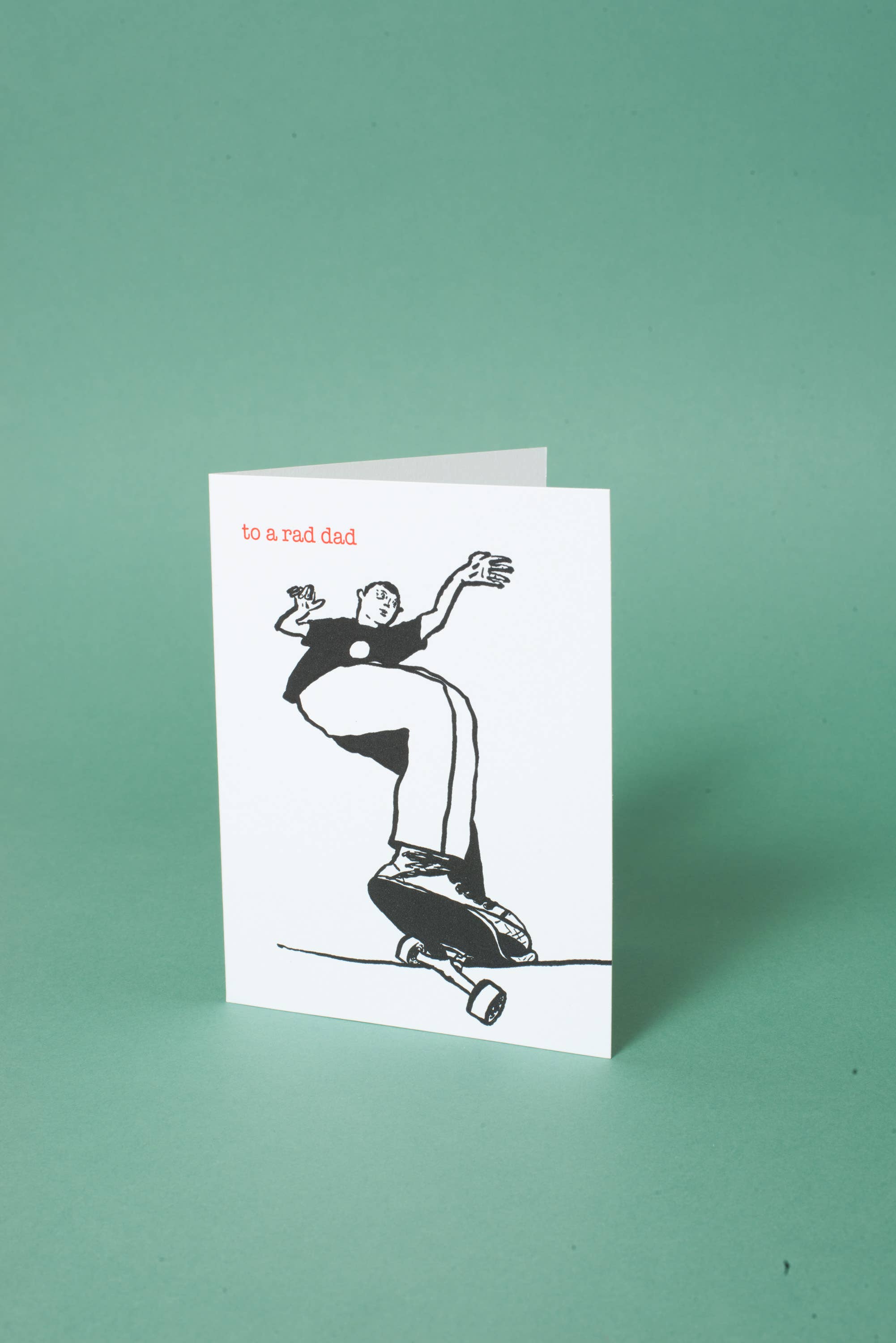 Rad Skater Dad Greeting Card by Russ Pope