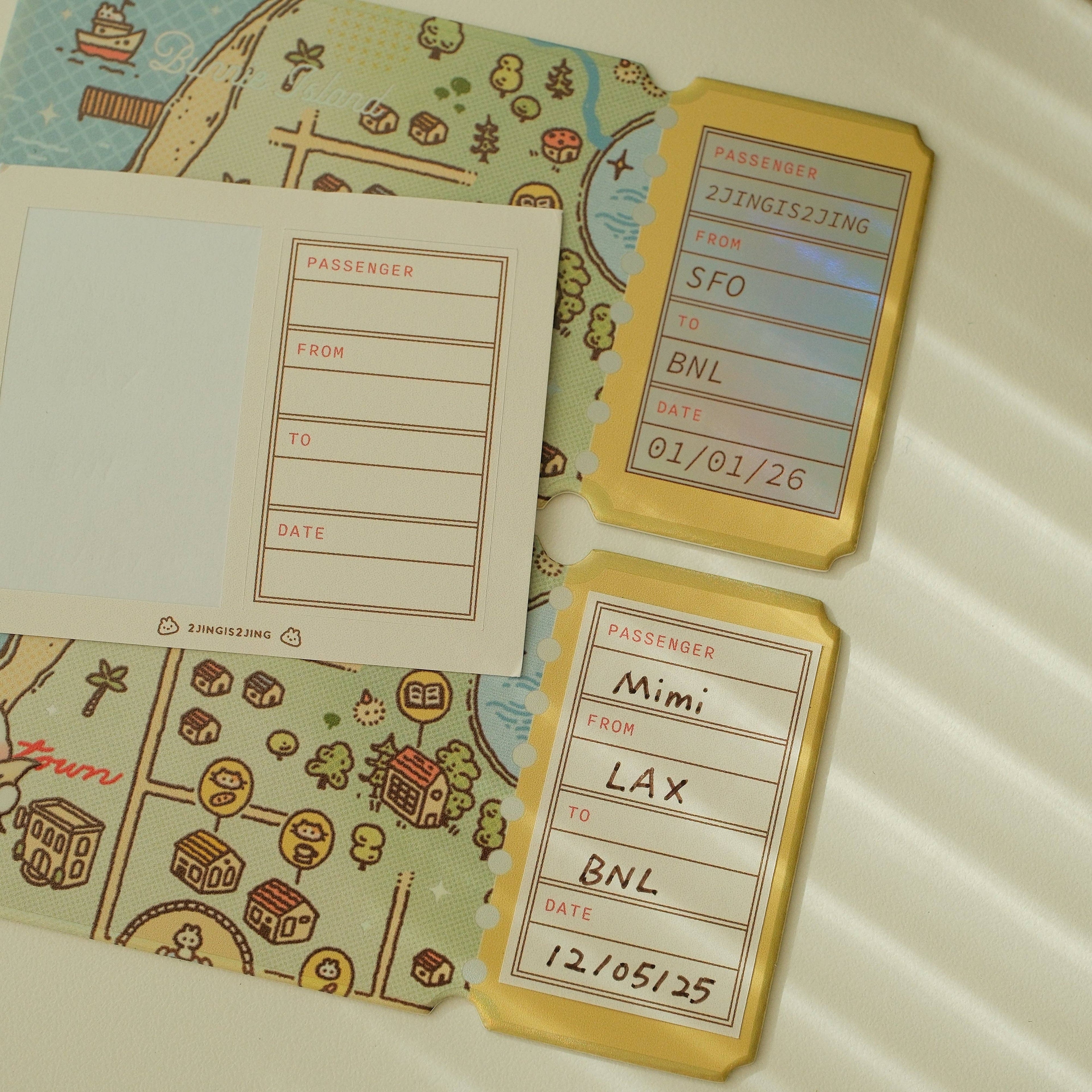 Bunnie Island Boarding Pass Bookmark