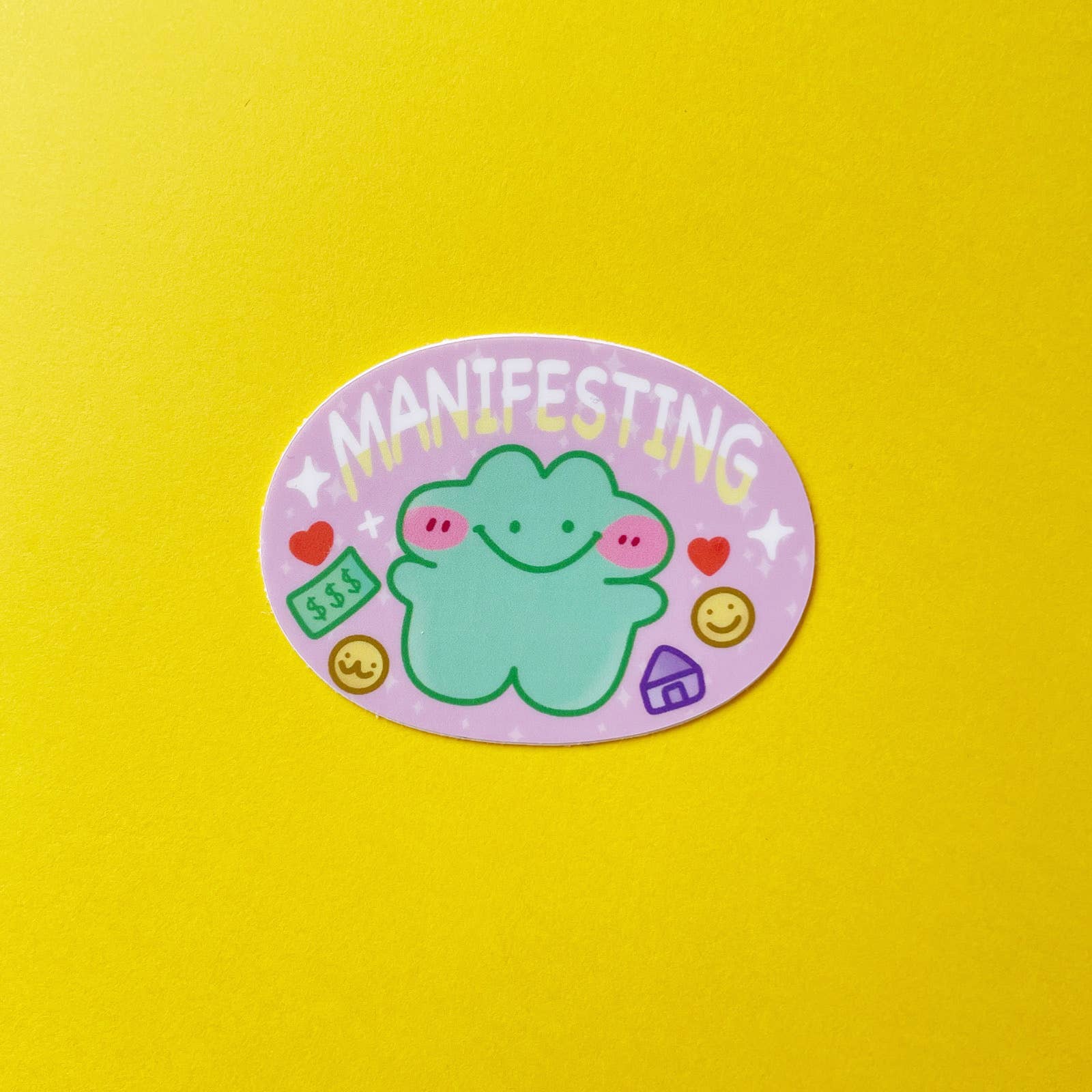 Manifesting Frog - Vinyl Sticker