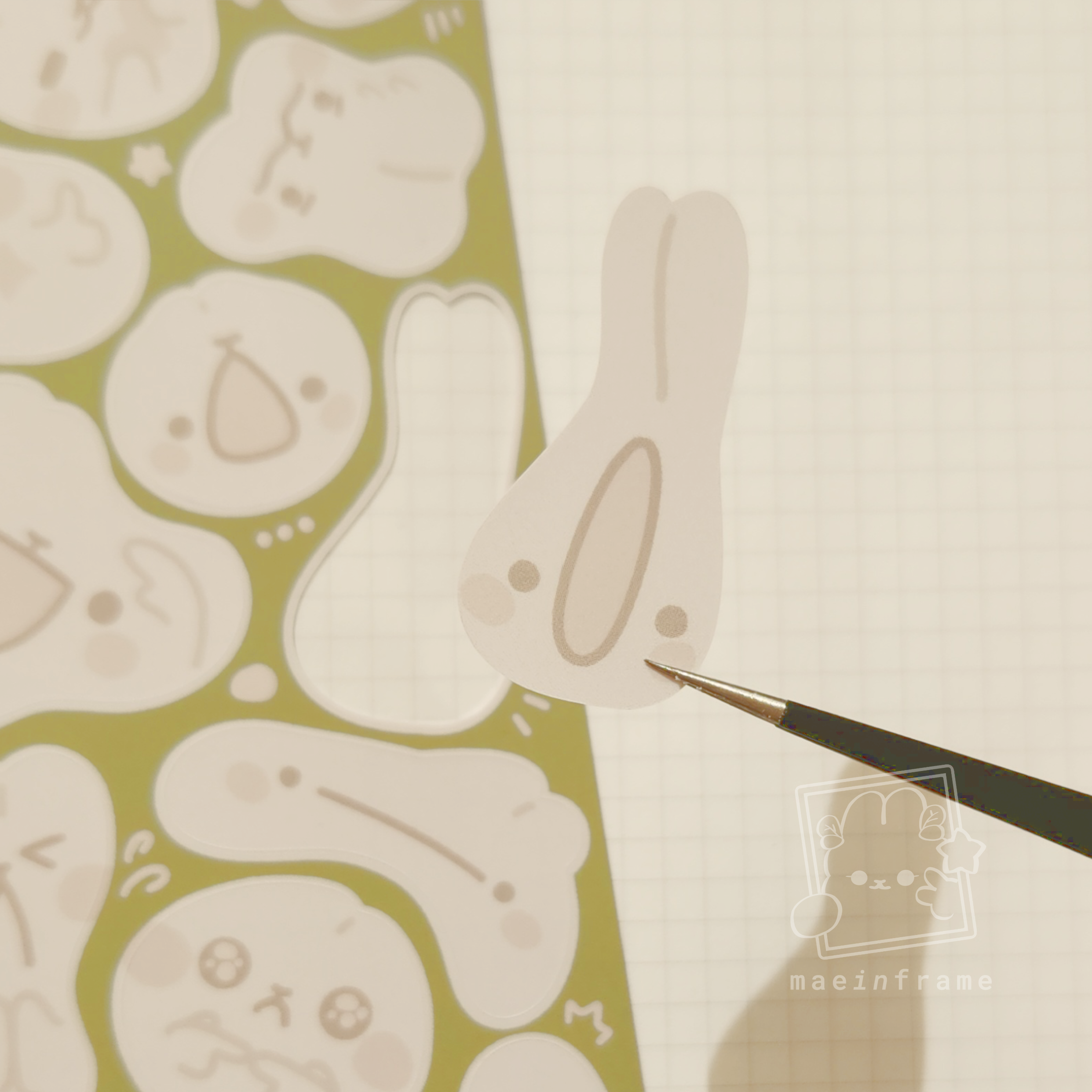 Silly bunny blobs | sticker sheet