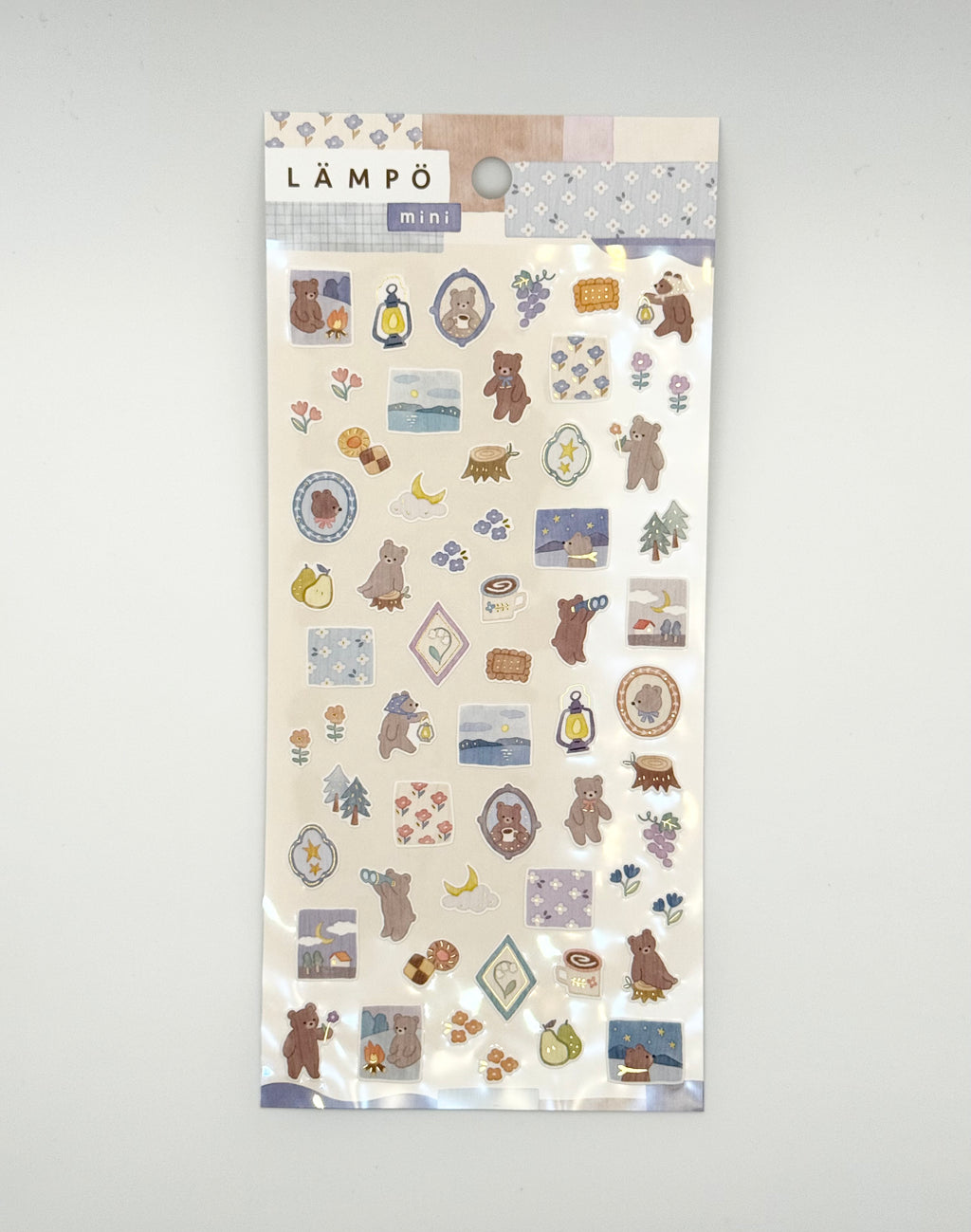 Lampo Mini Series Sticker Sheet - Bear & Starry Sky