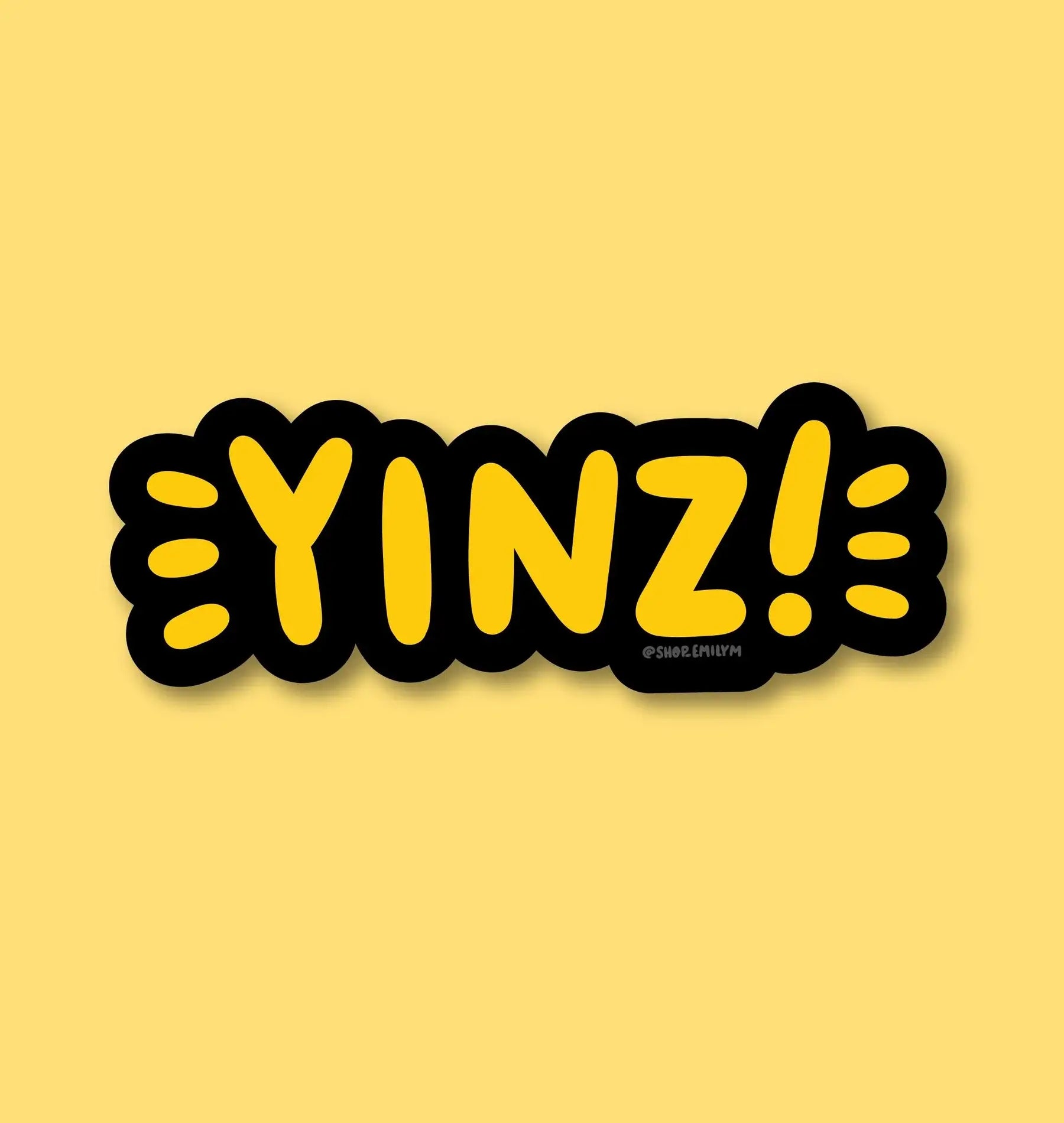Yinz Vinyl Sticker (Black) 