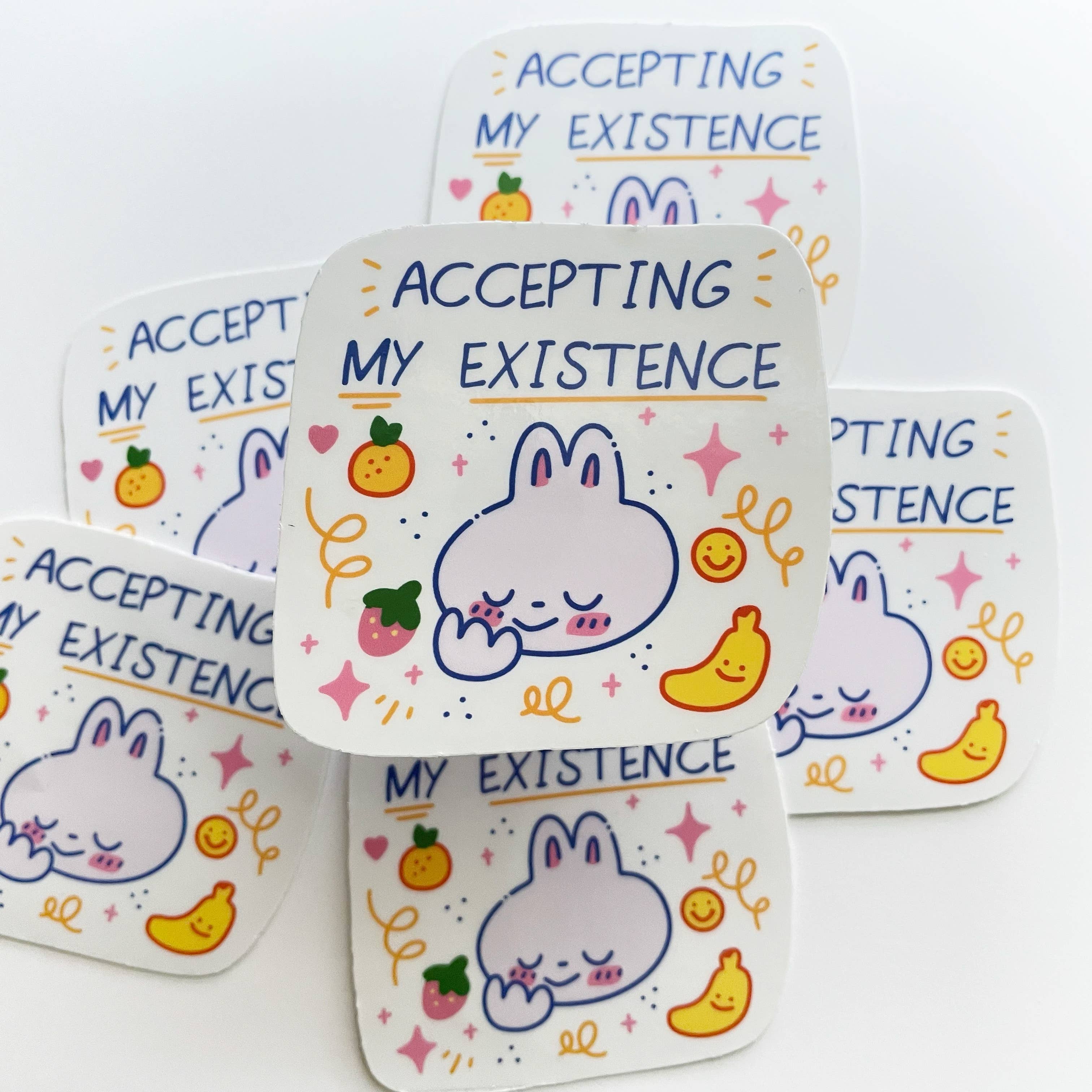 Accepting My Existence Bunny - Vinyl Sticker