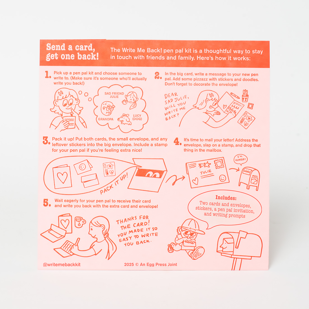 Love + Heart Friend Letter Writing Write Me Back Pen Pal Kit