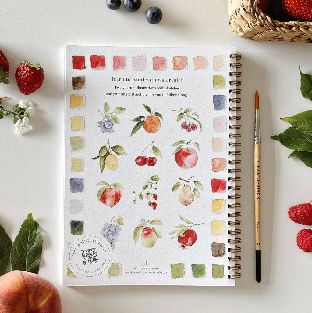 Emily Lex Studio - Fruit watercolor workbook