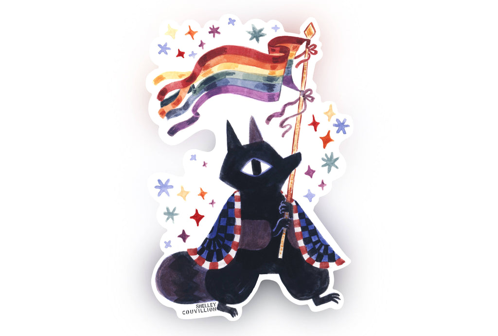 Raccoon Pride Flag Sticker - Queer Cuties Medieval Pride
