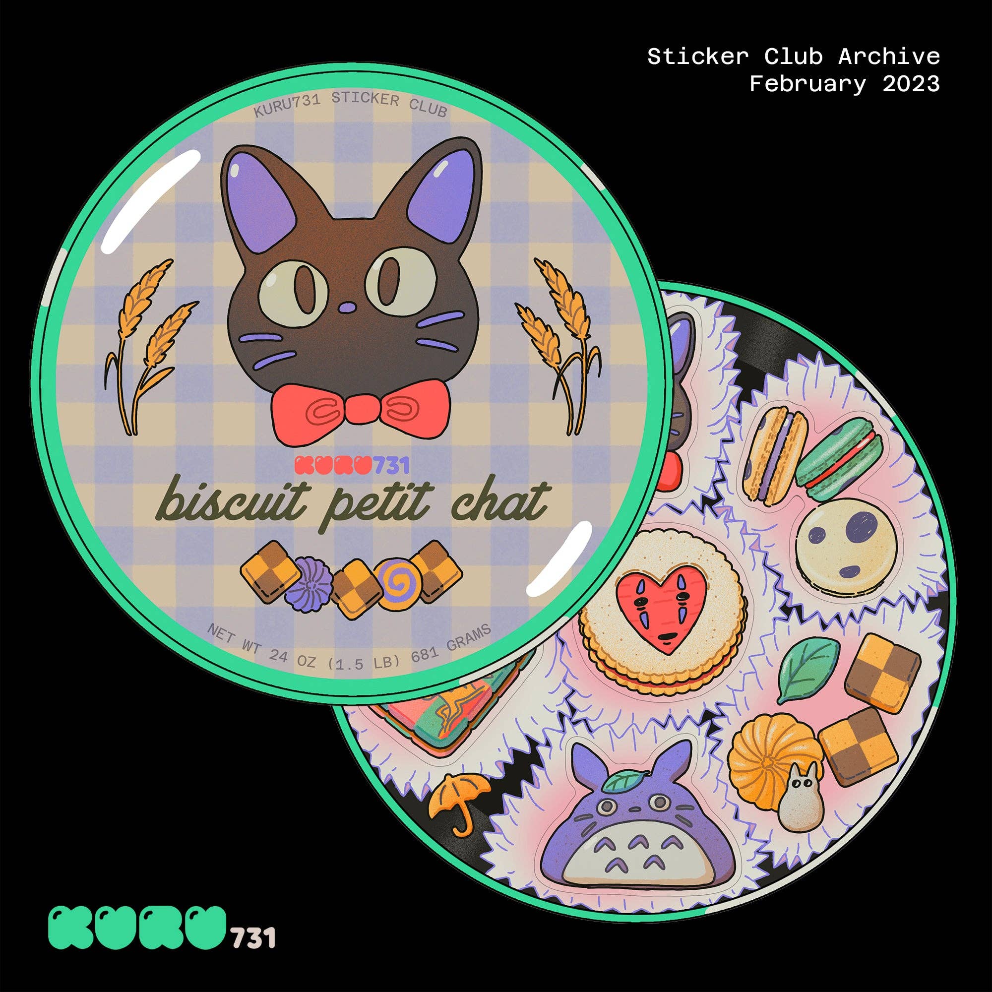 Ghibli Cookie Tin Sticker Sheet